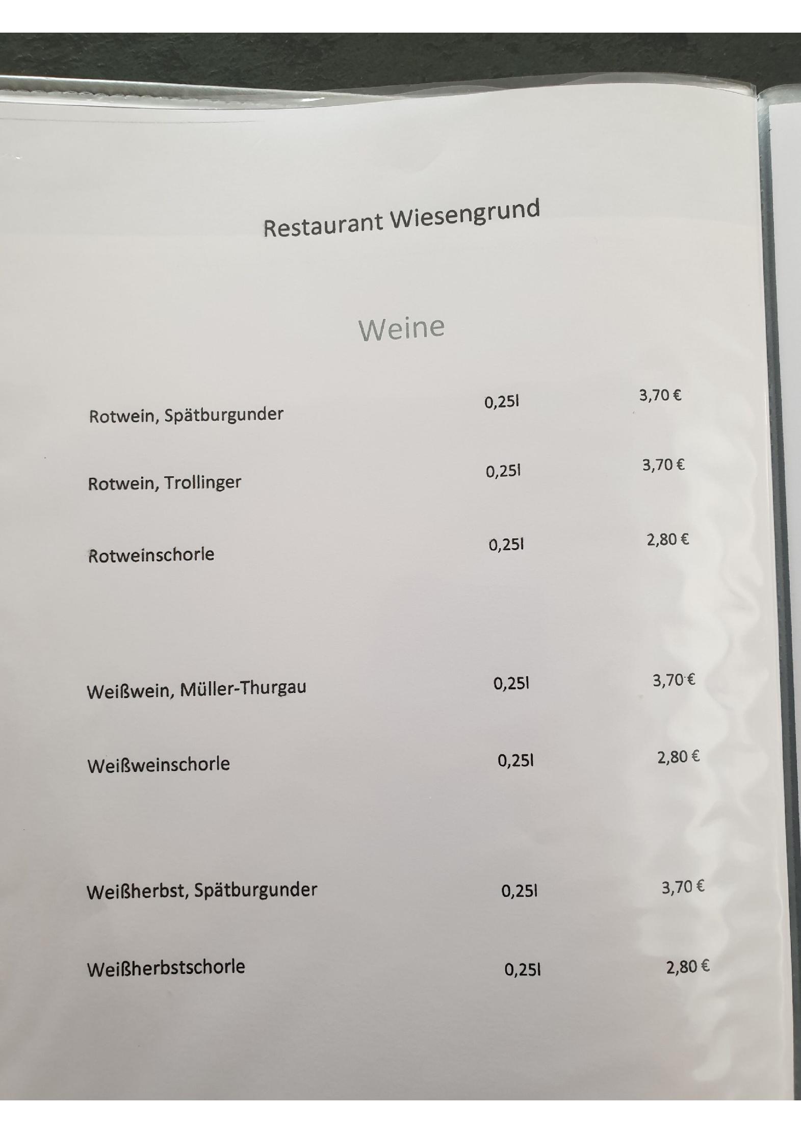 Speisekarte