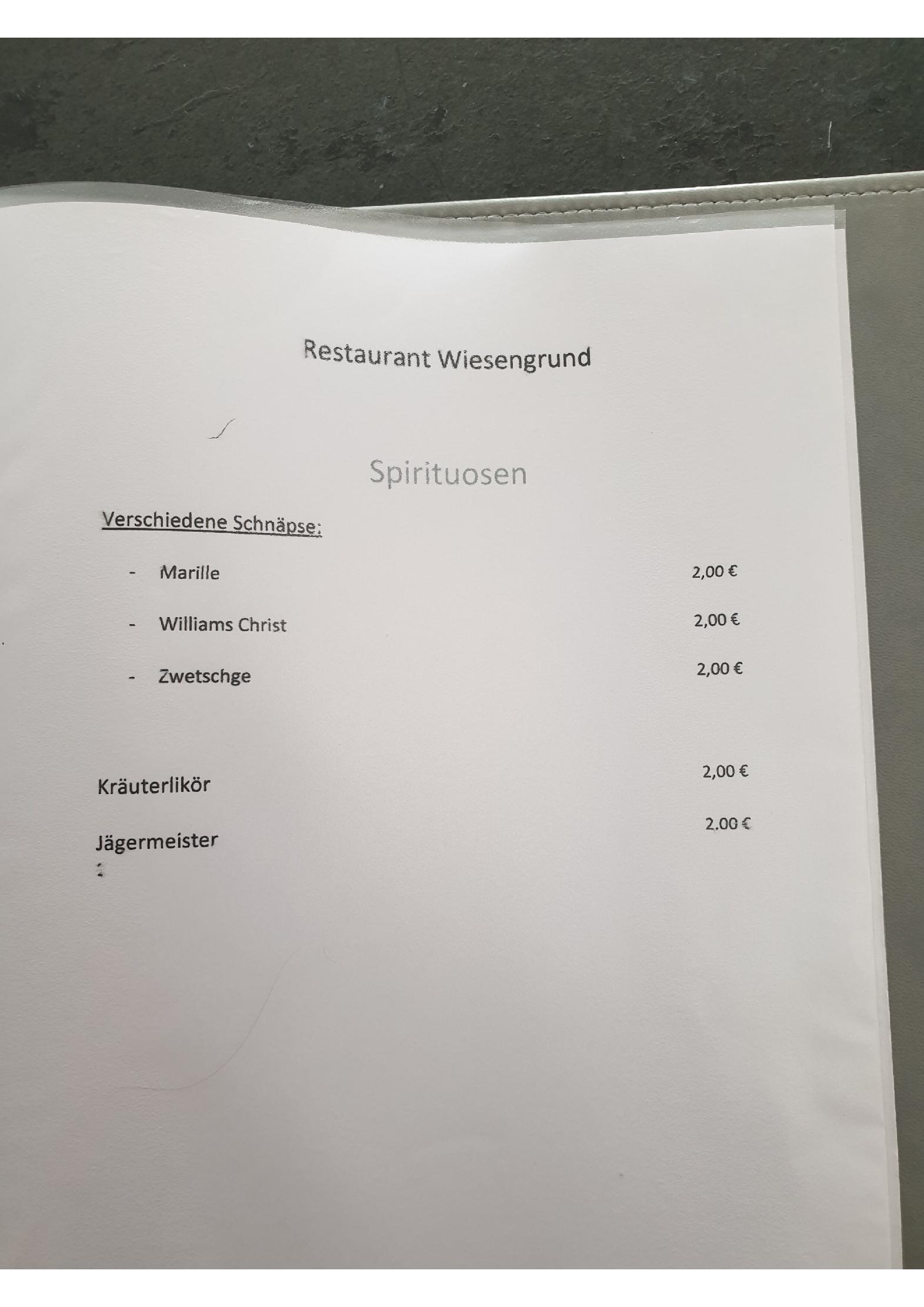 Speisekarte