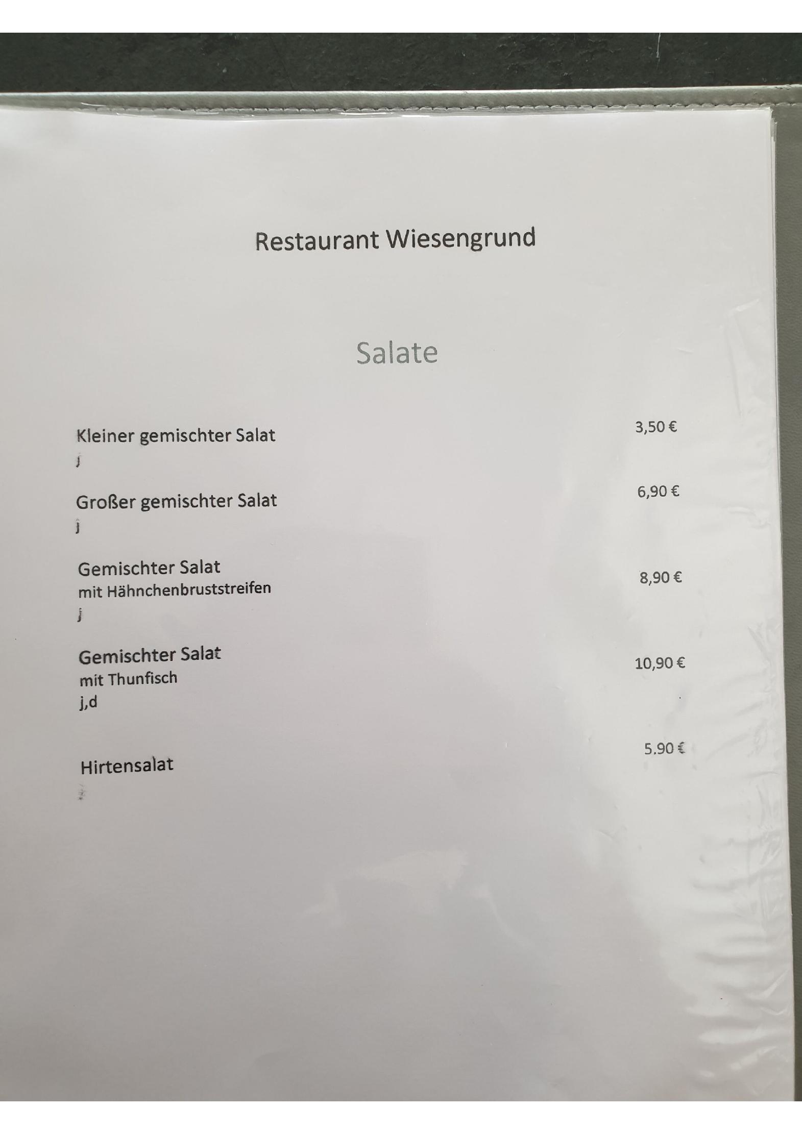 Speisekarte