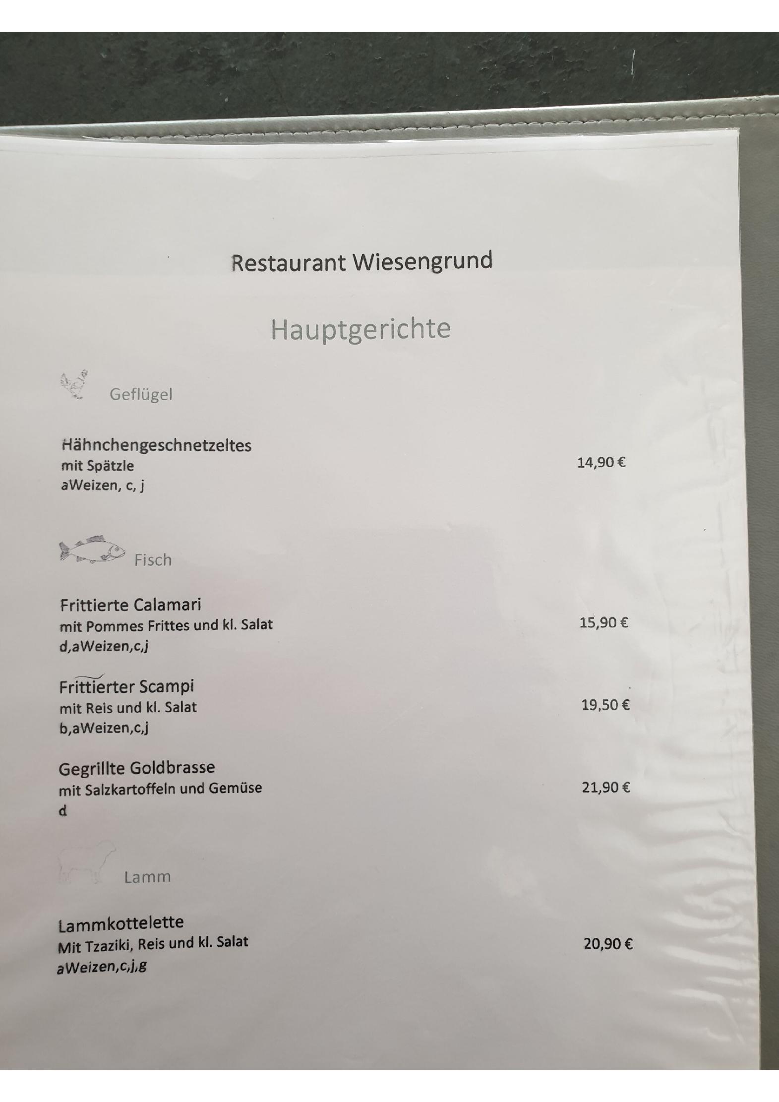Speisekarte