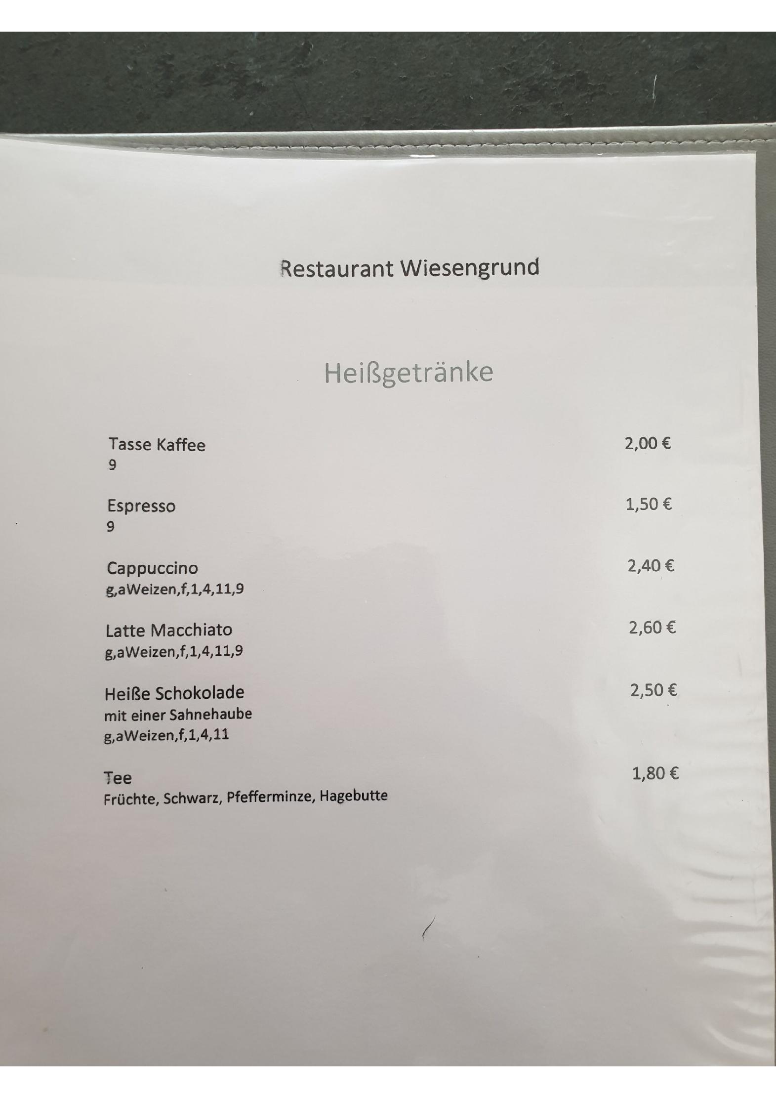 Speisekarte