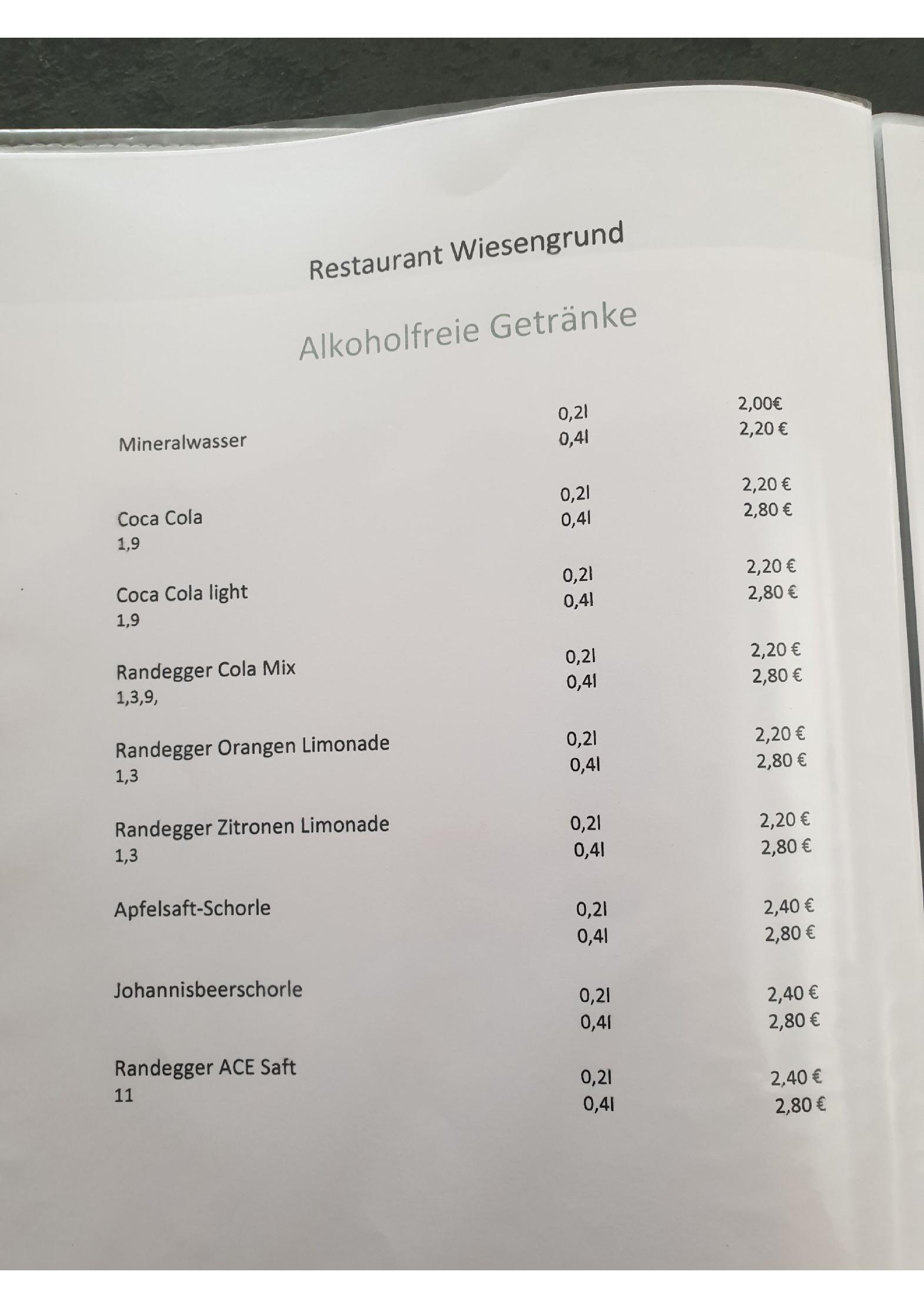 Speisekarte