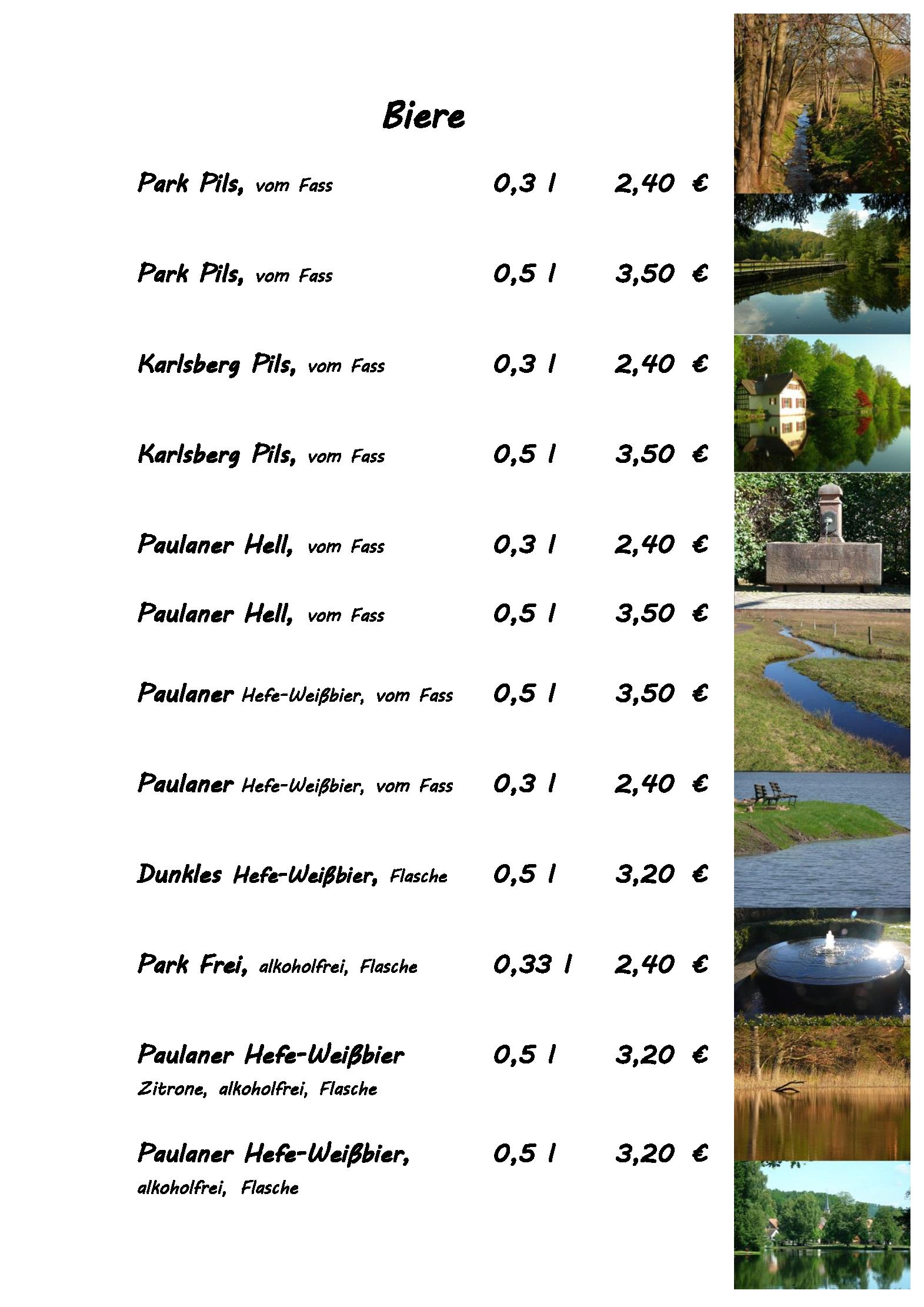 Speisekarte