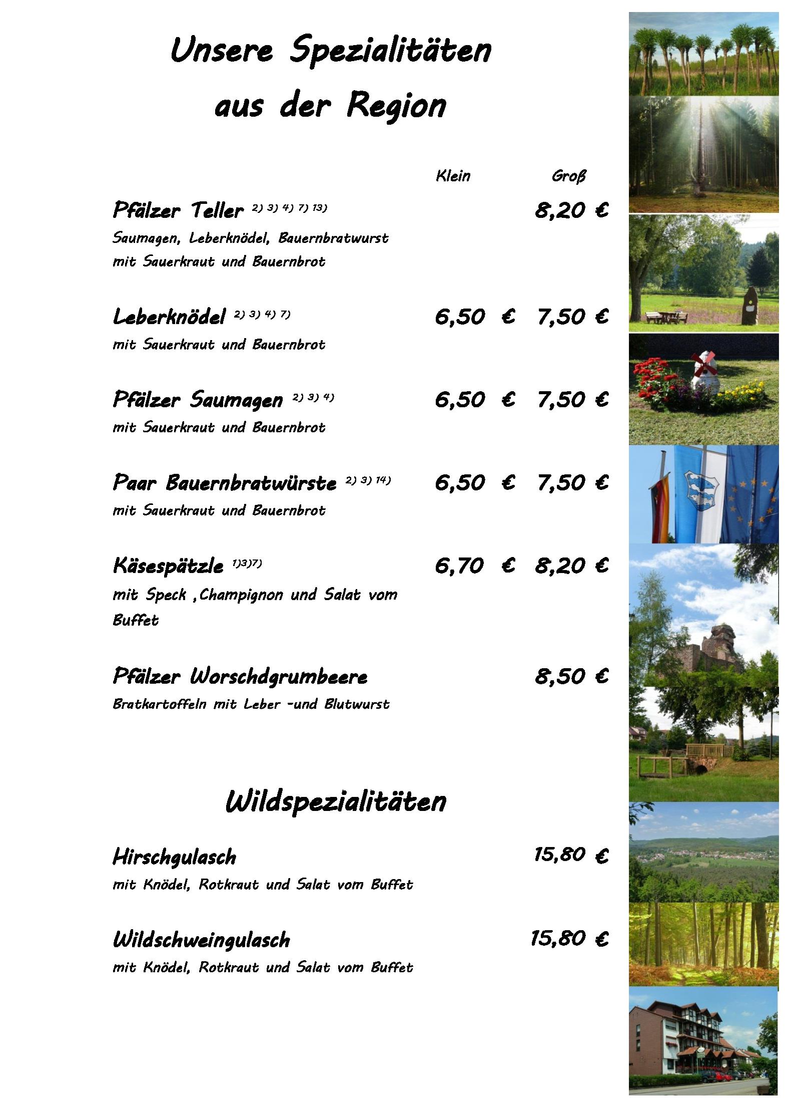 Speisekarte