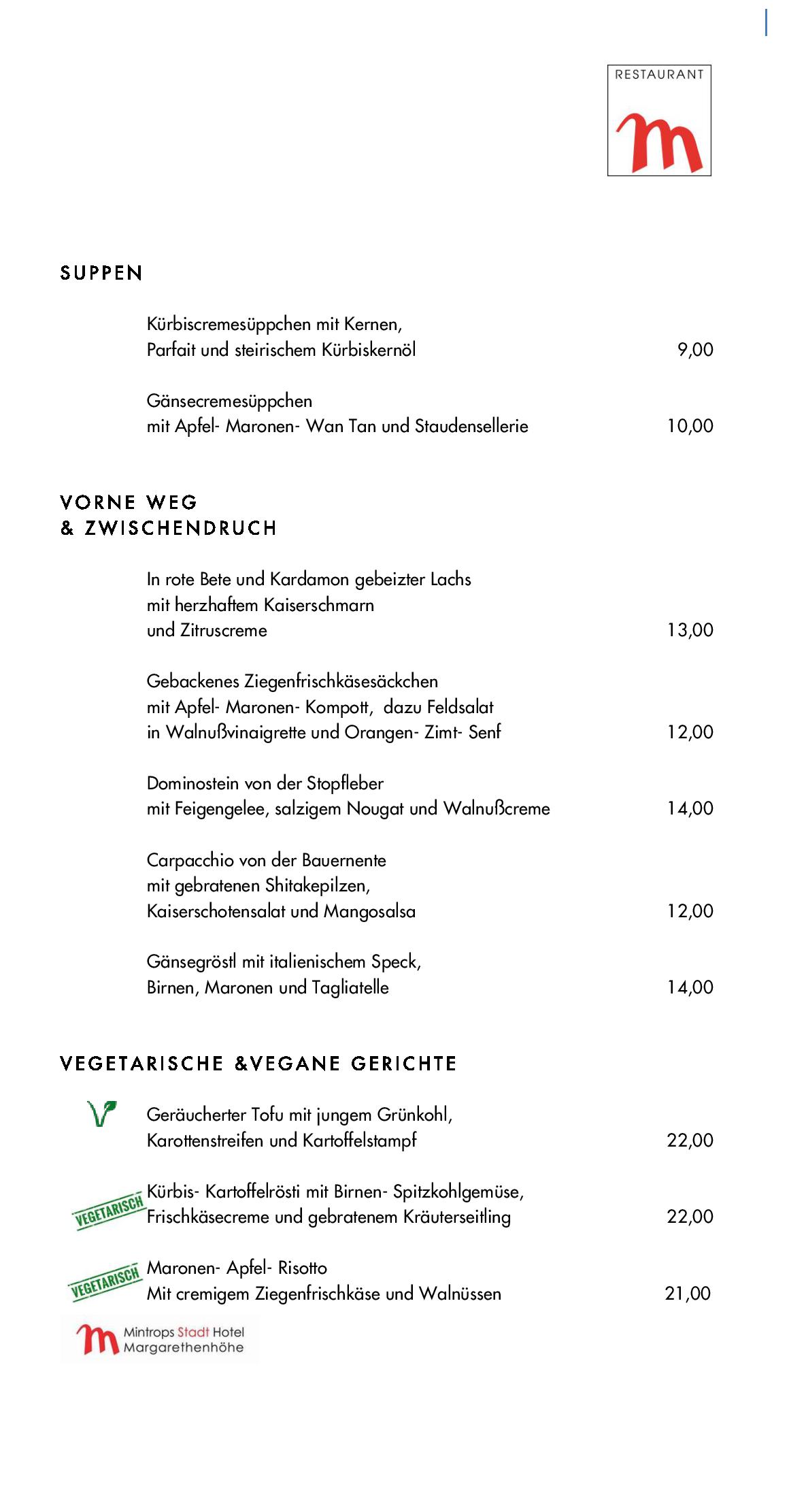 Speisekarte