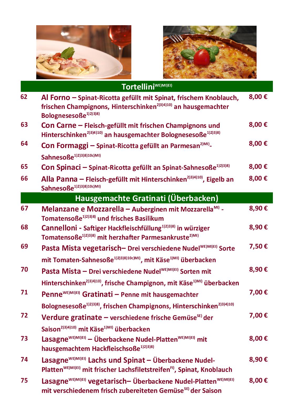 Speisekarte
