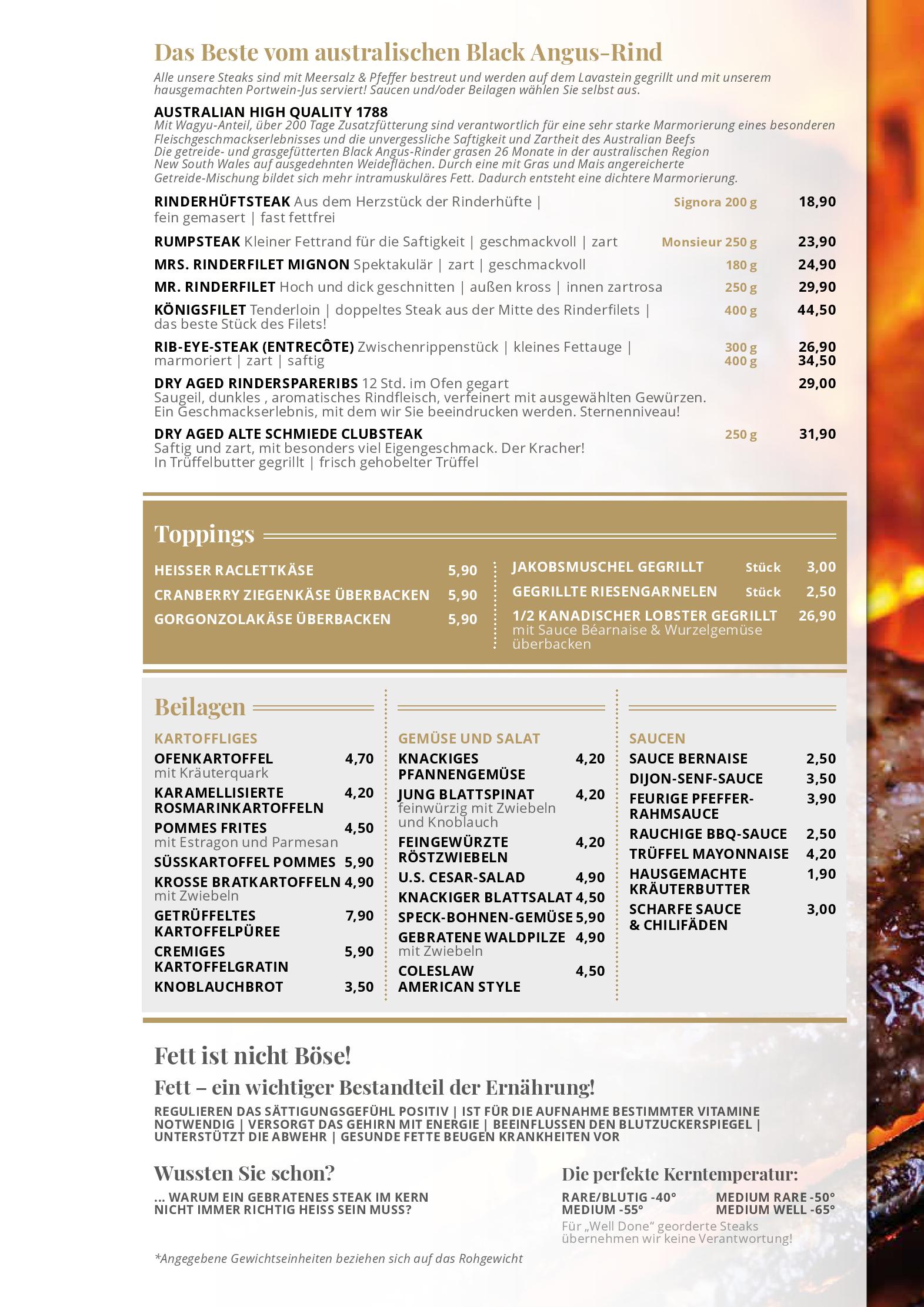 Speisekarte