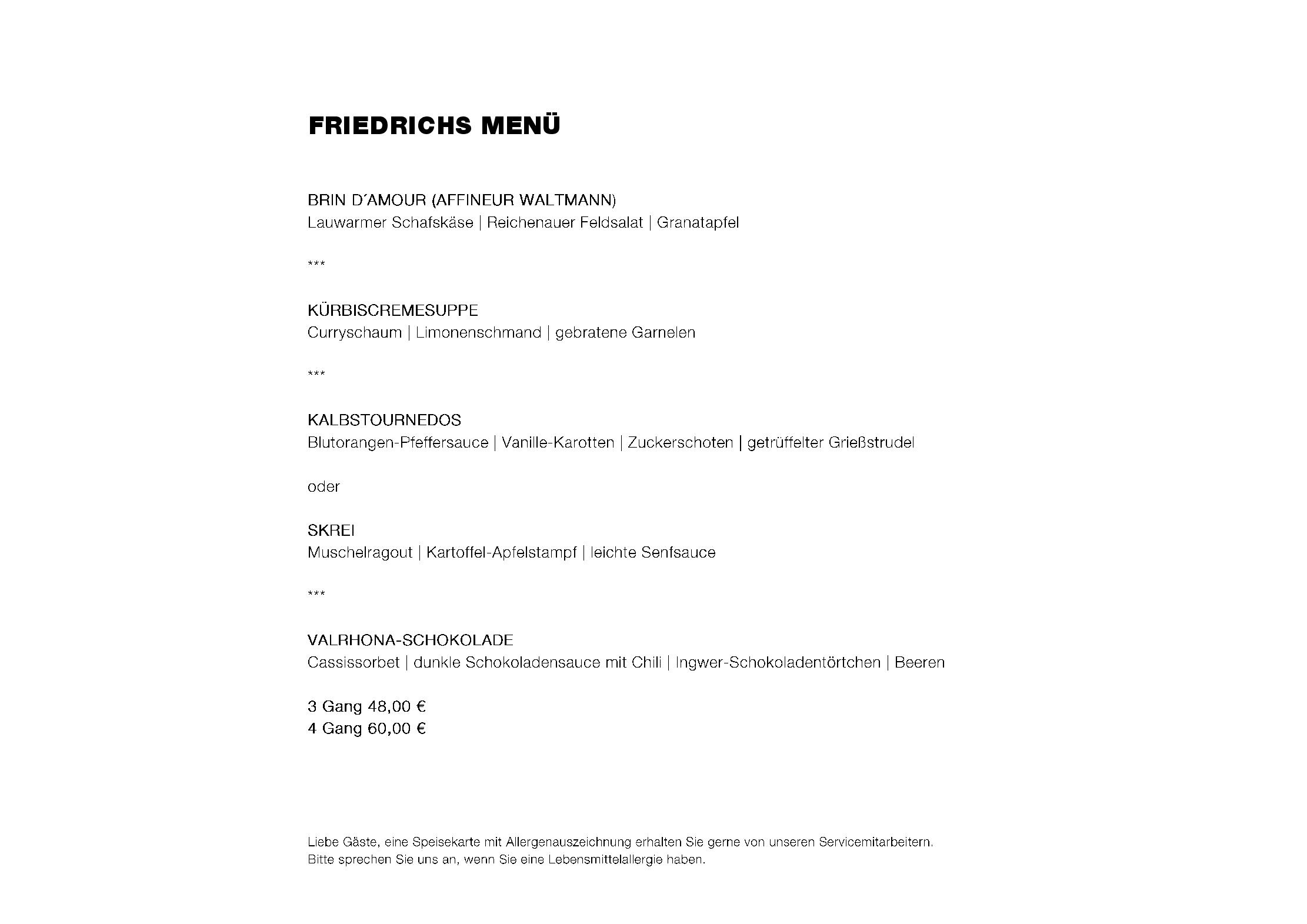 Speisekarte