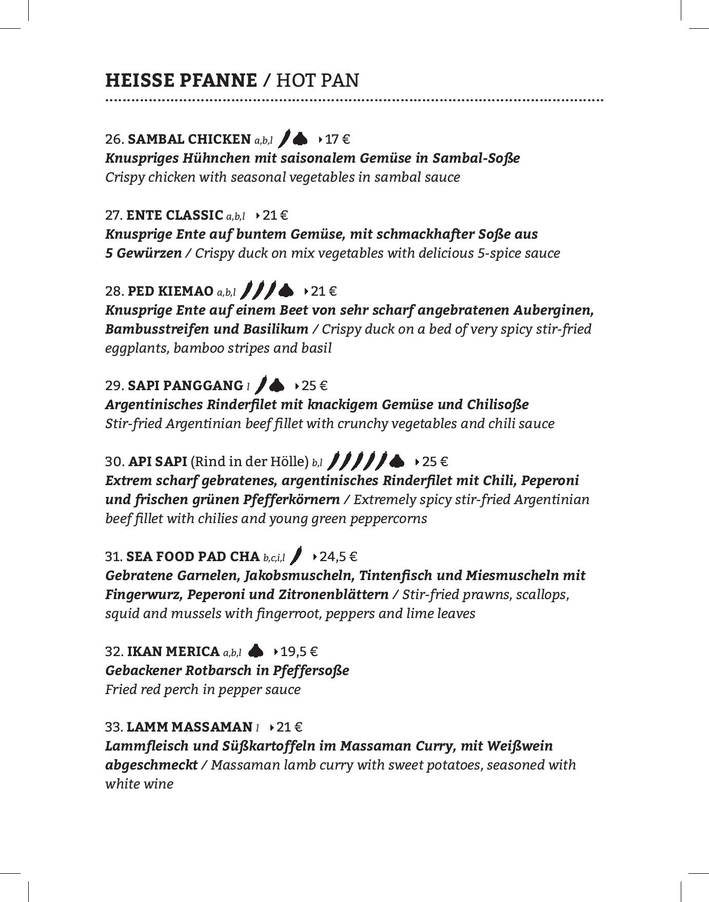 Speisekarte