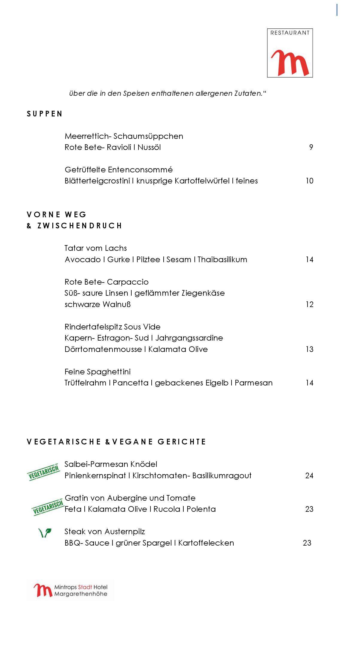 Speisekarte