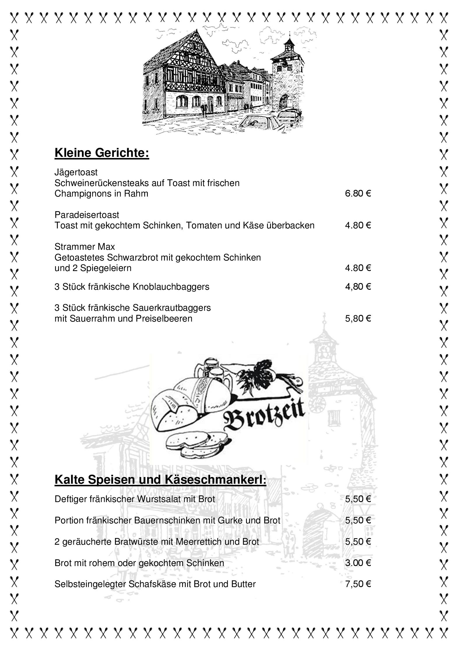 Speisekarte