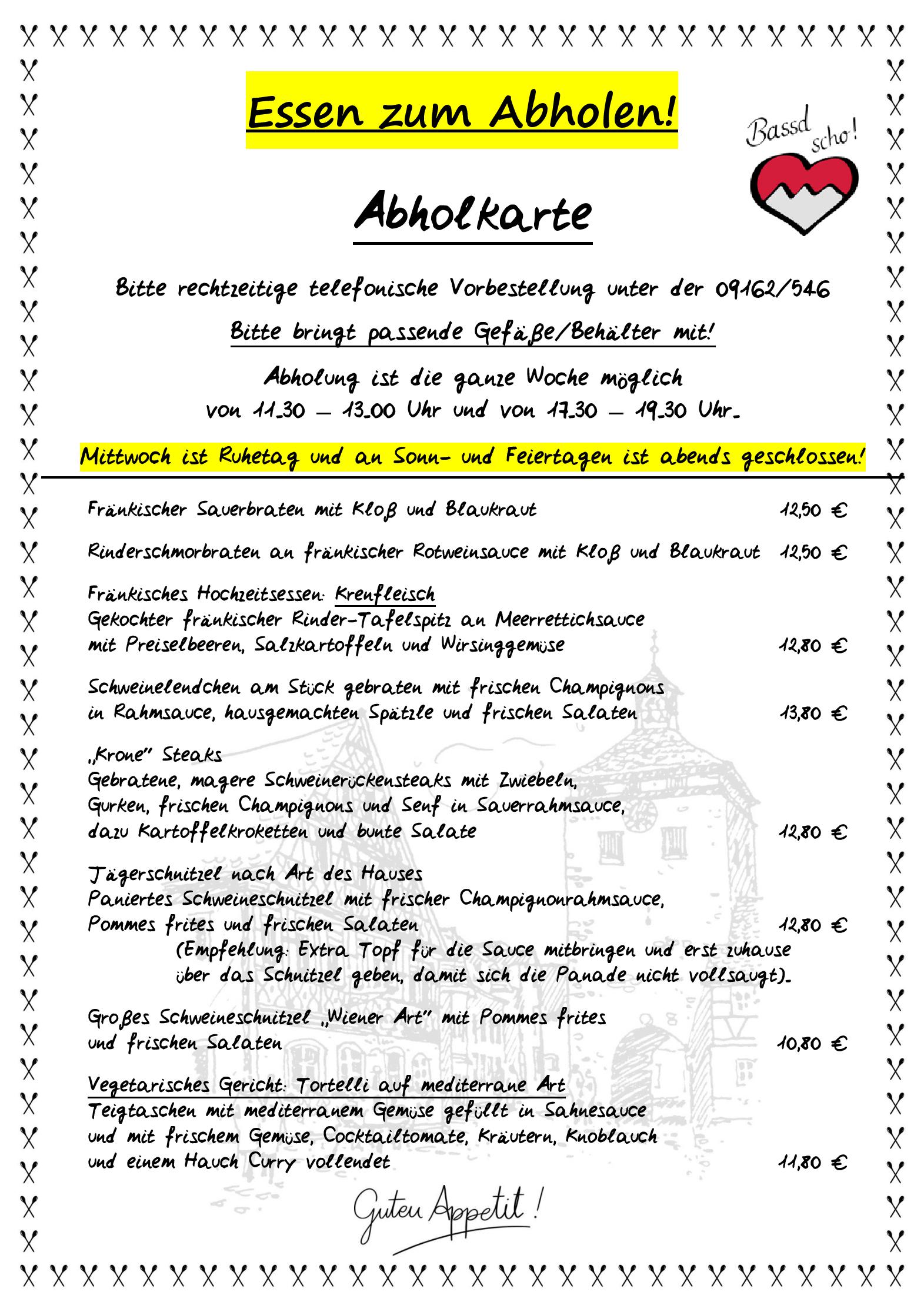 Speisekarte
