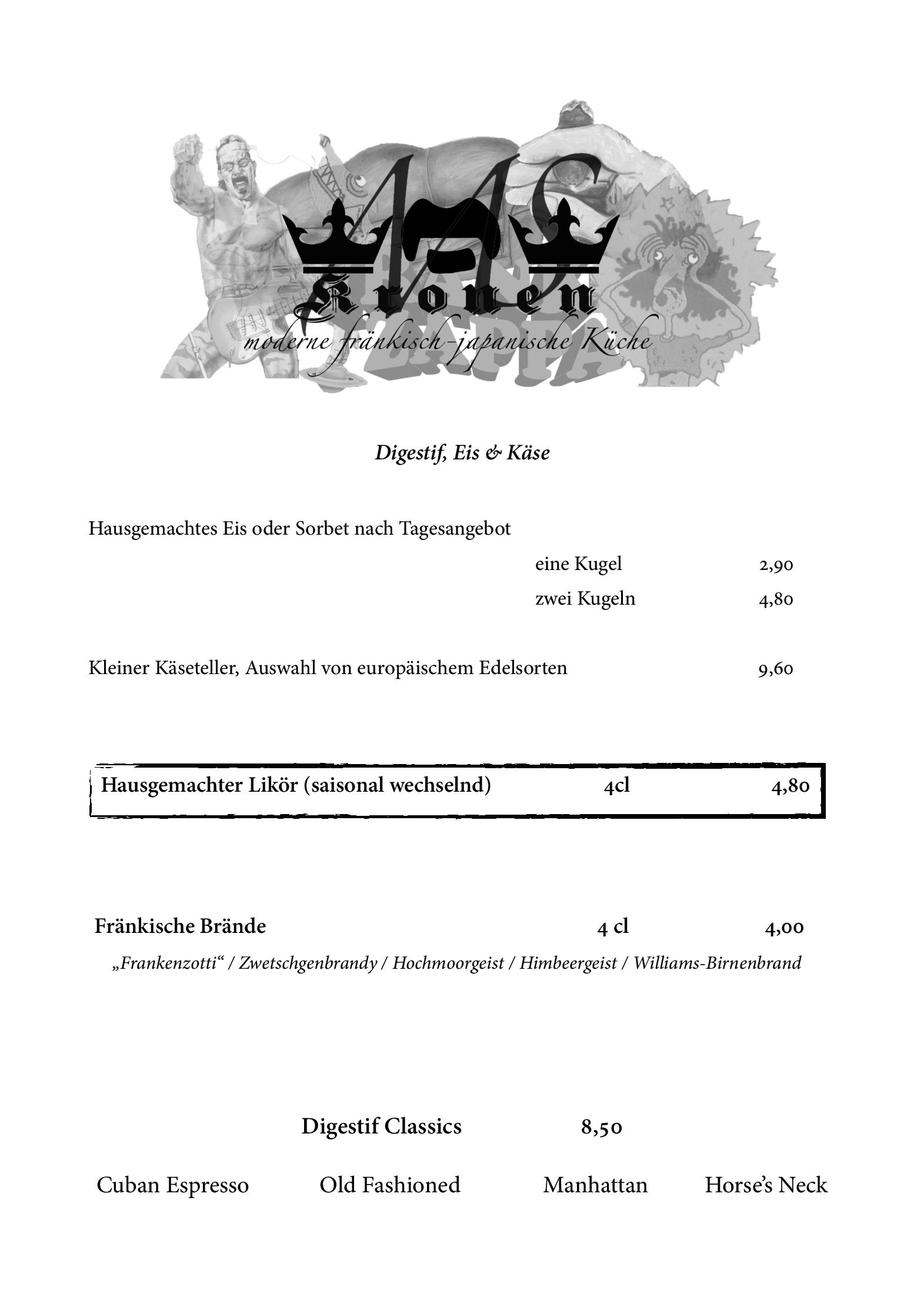 Speisekarte