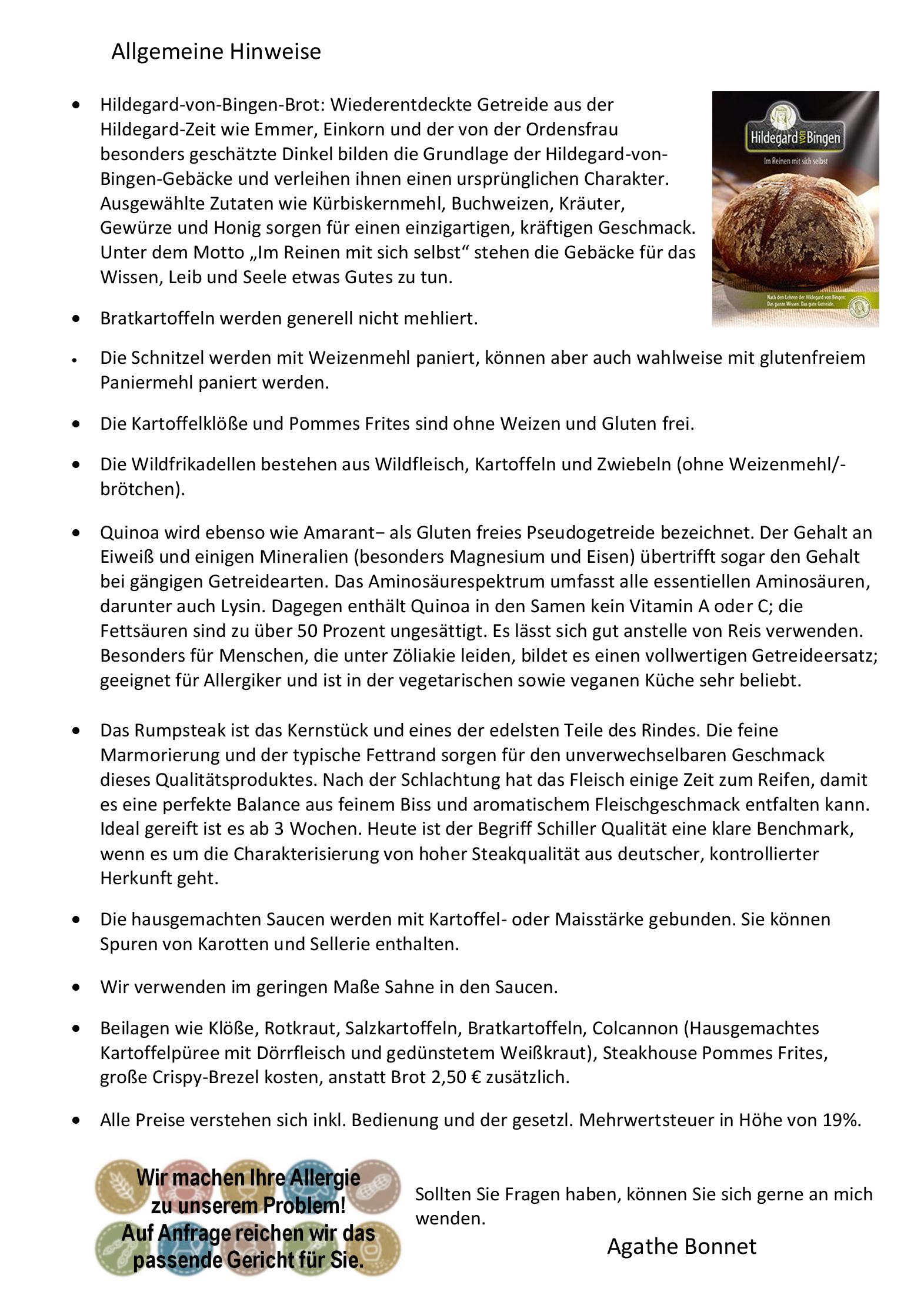 Speisekarte