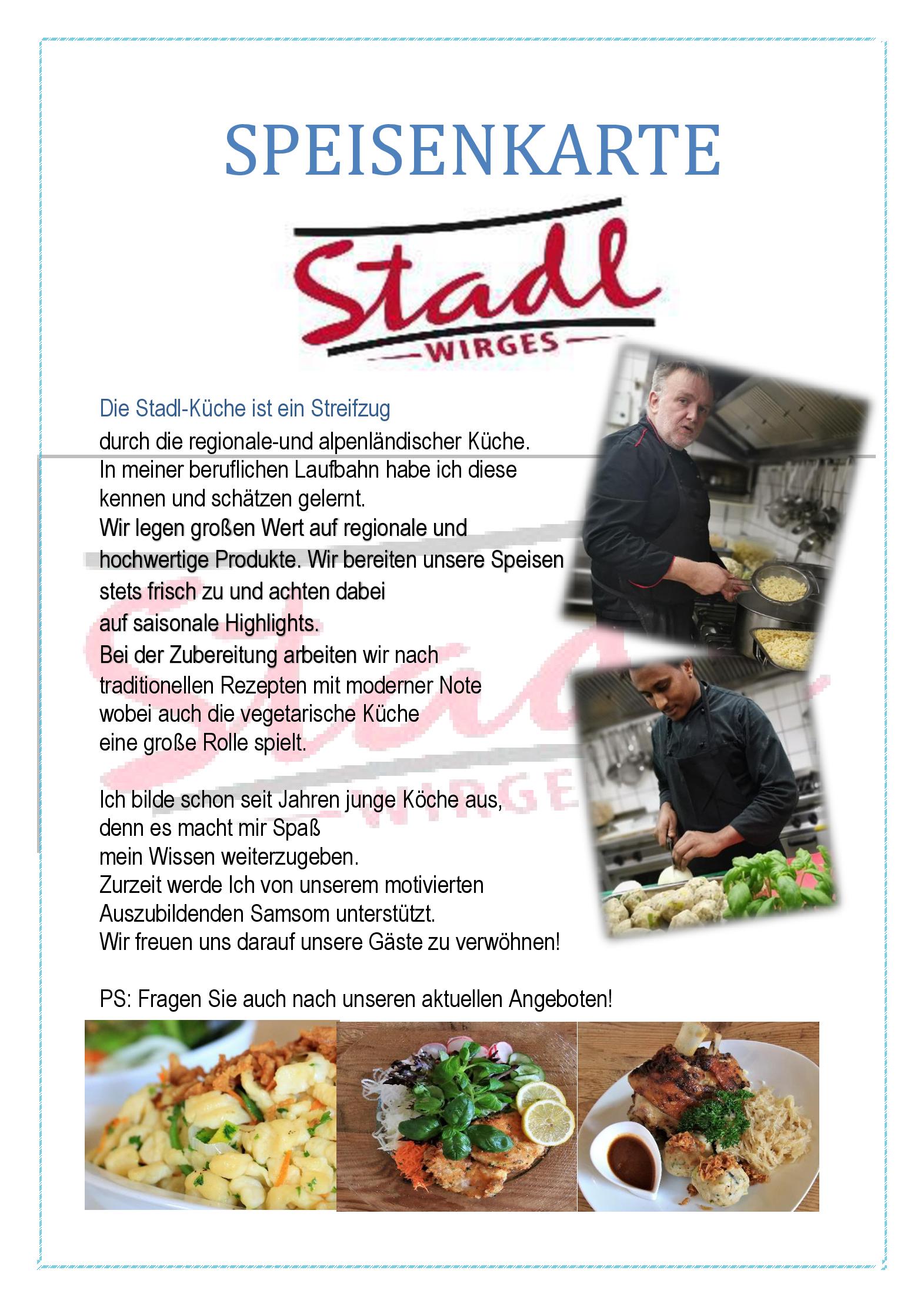 Speisekarte