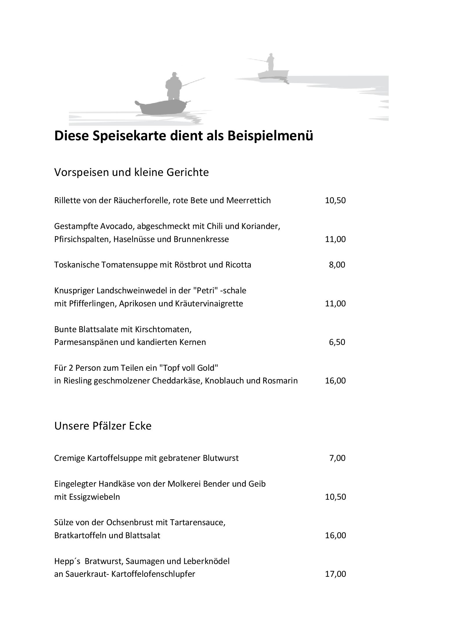 Speisekarte
