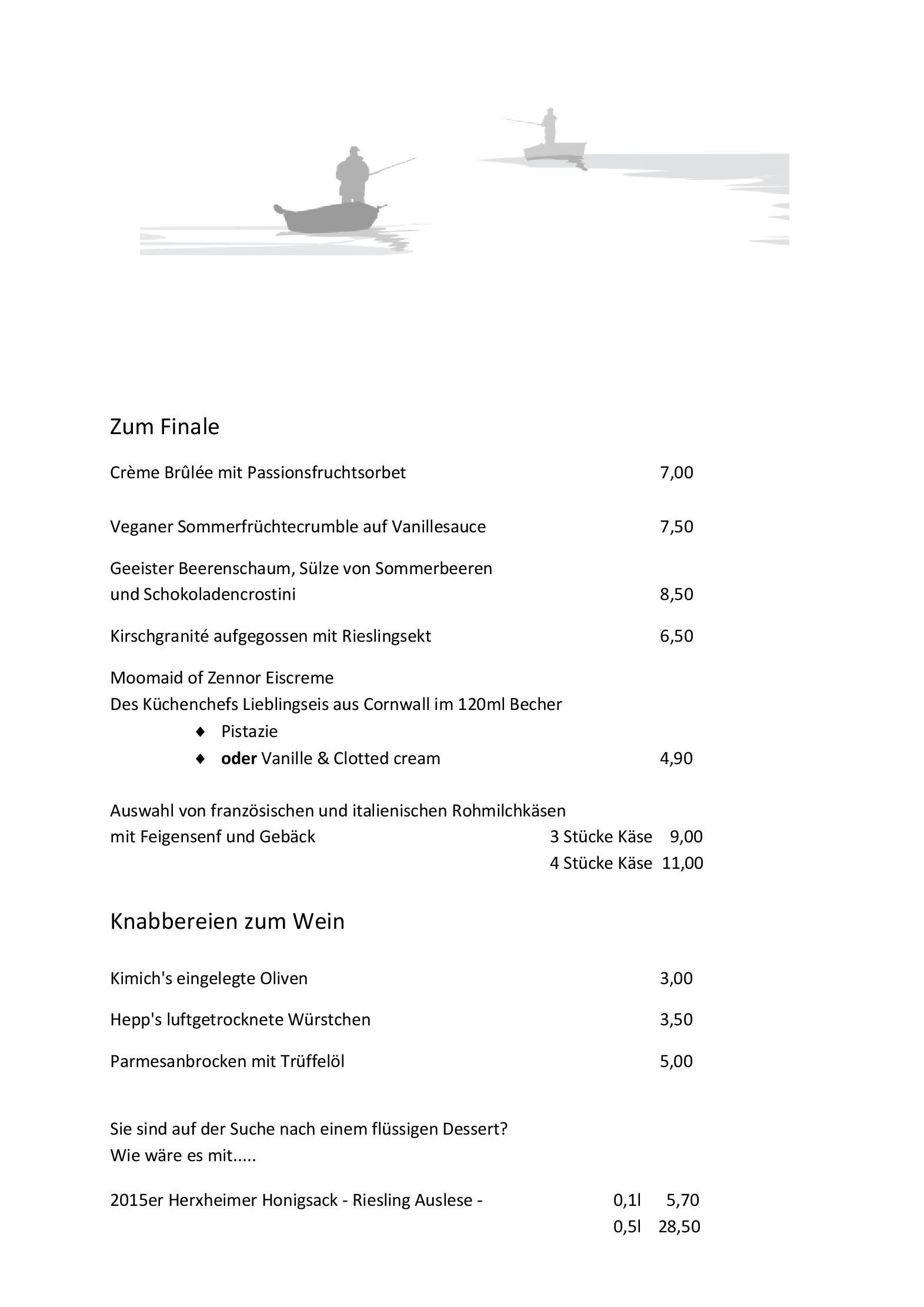 Speisekarte