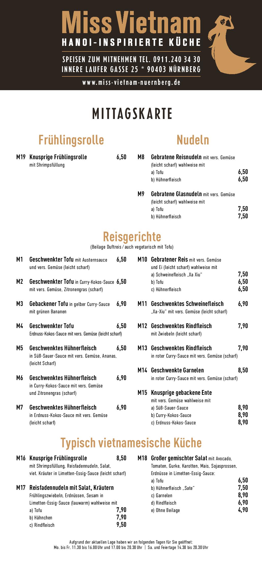 Speisekarte