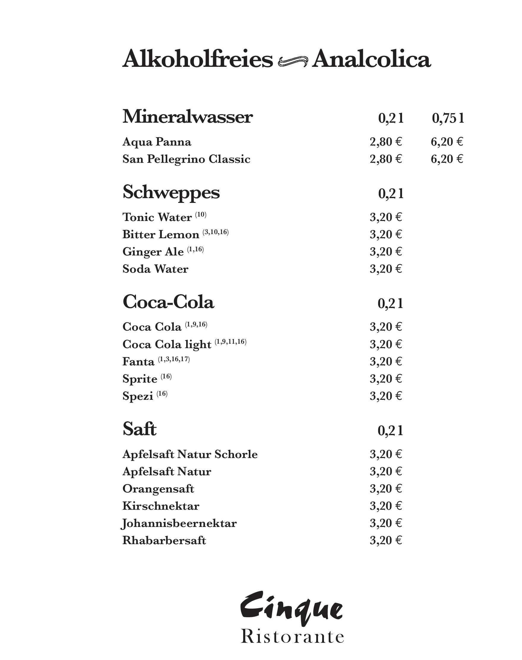 Speisekarte