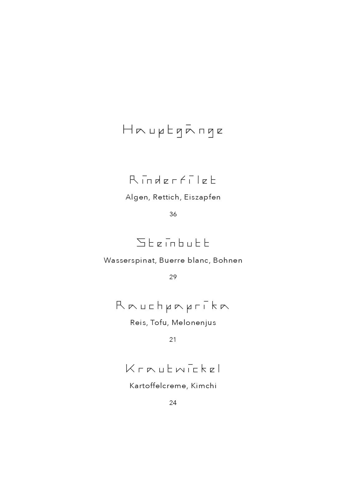 Speisekarte