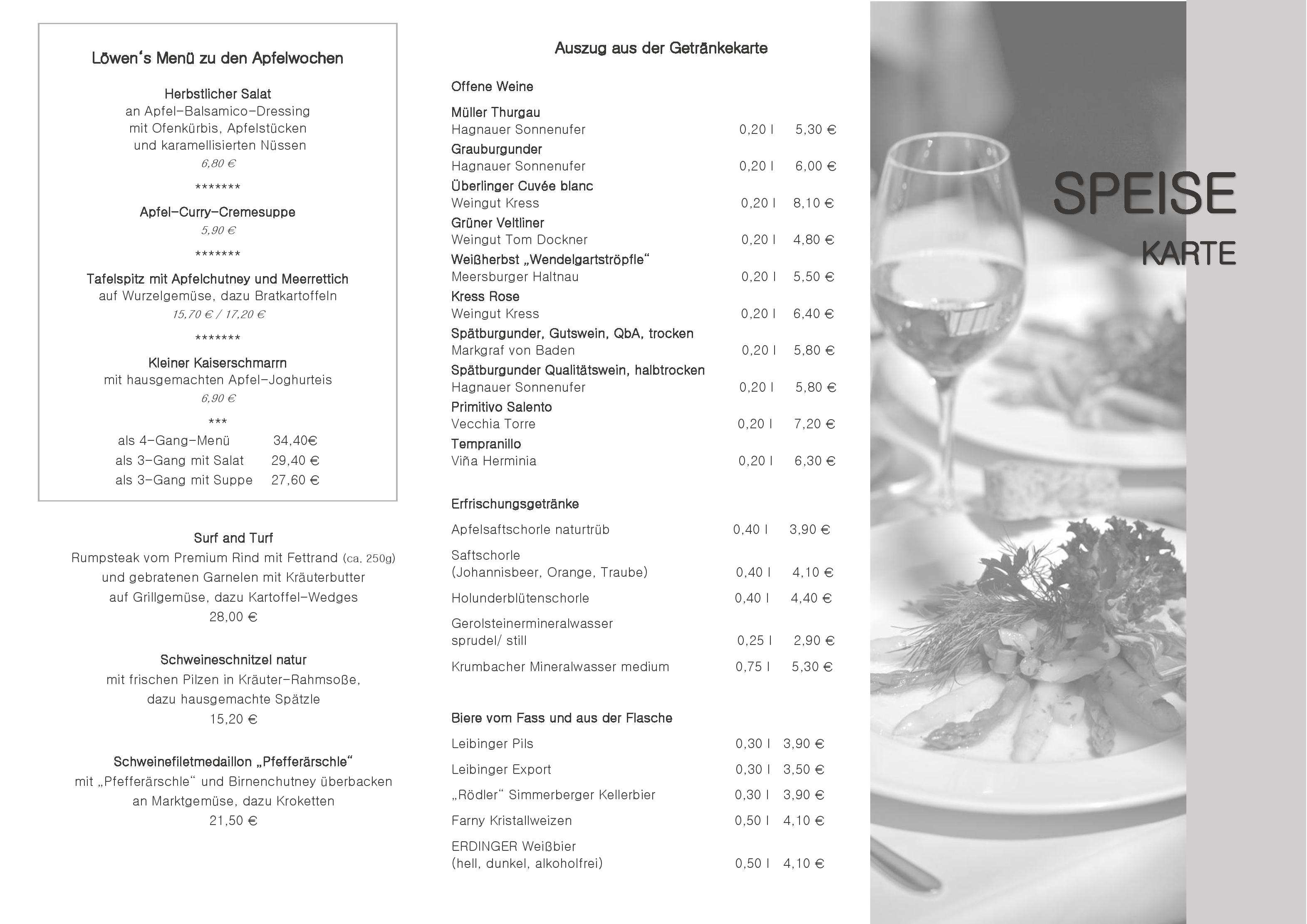 Speisekarte