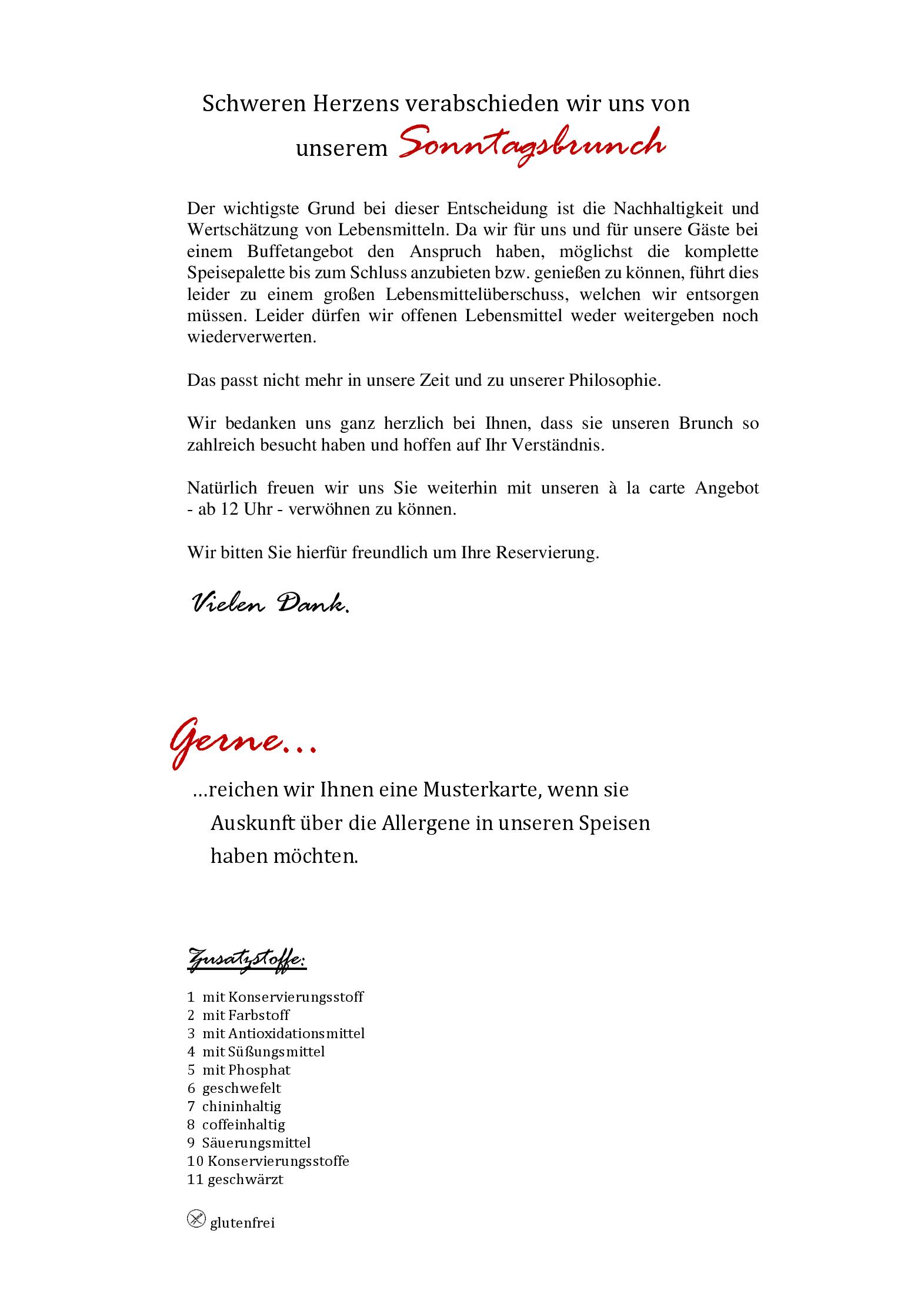 Speisekarte