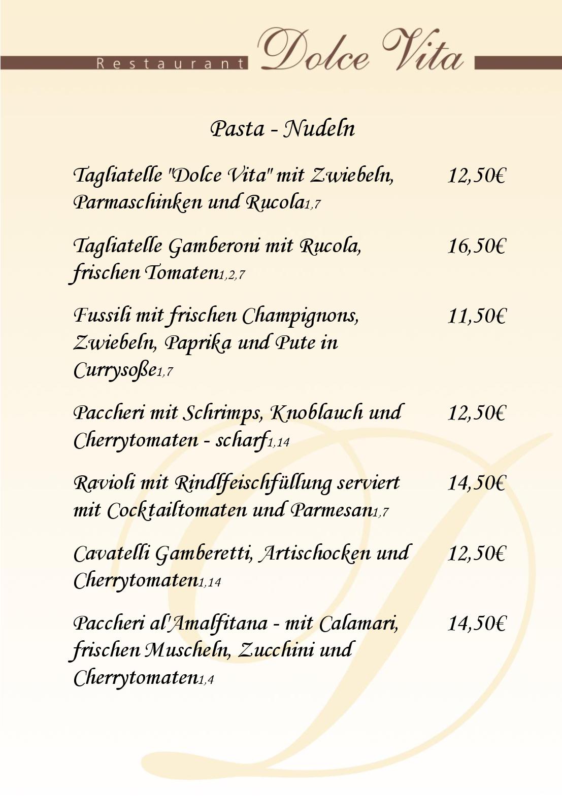 Speisekarte