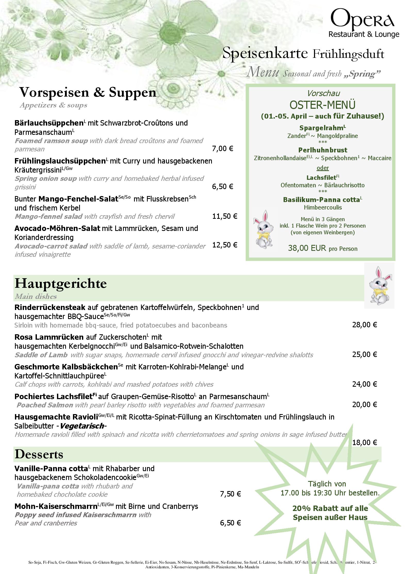Speisekarte