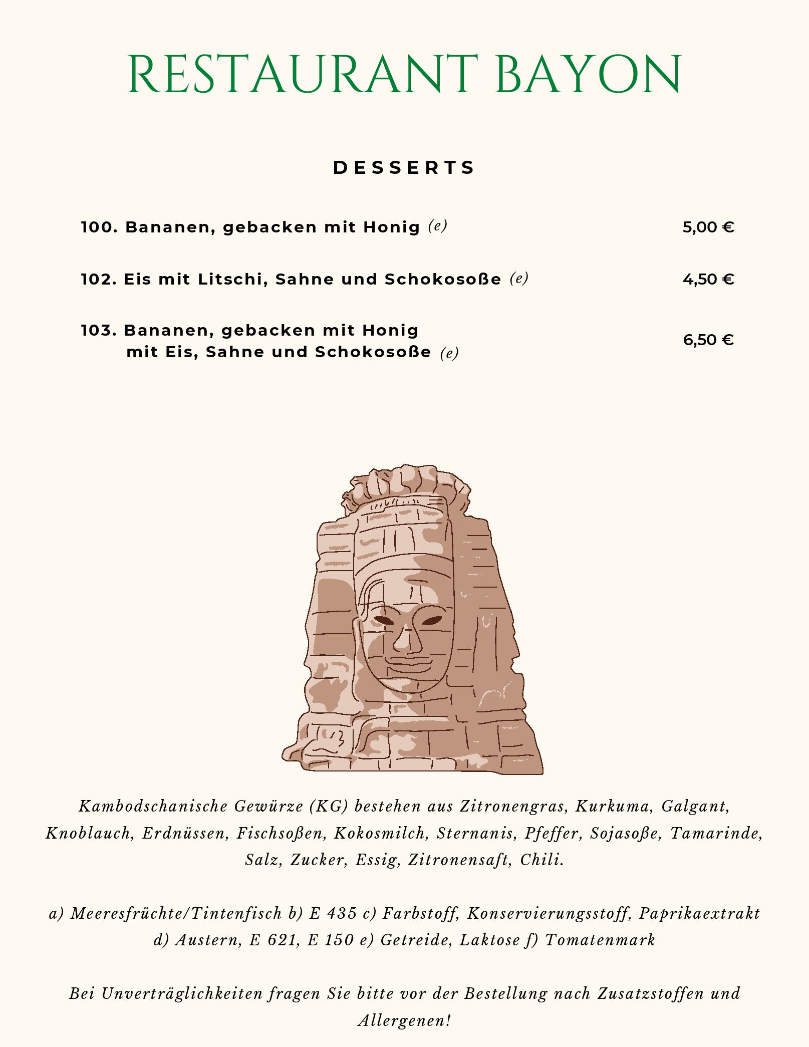 Speisekarte