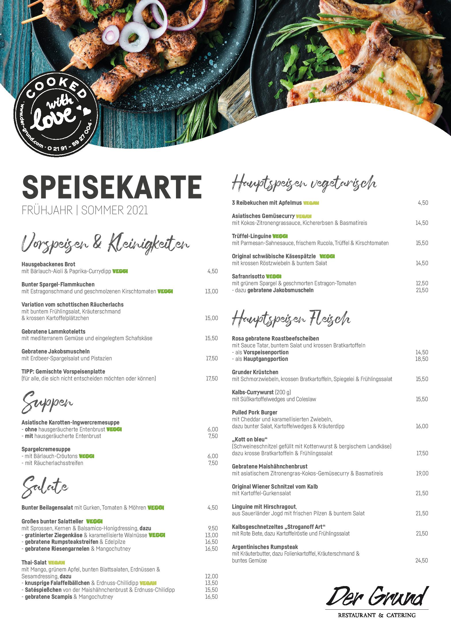 Speisekarte