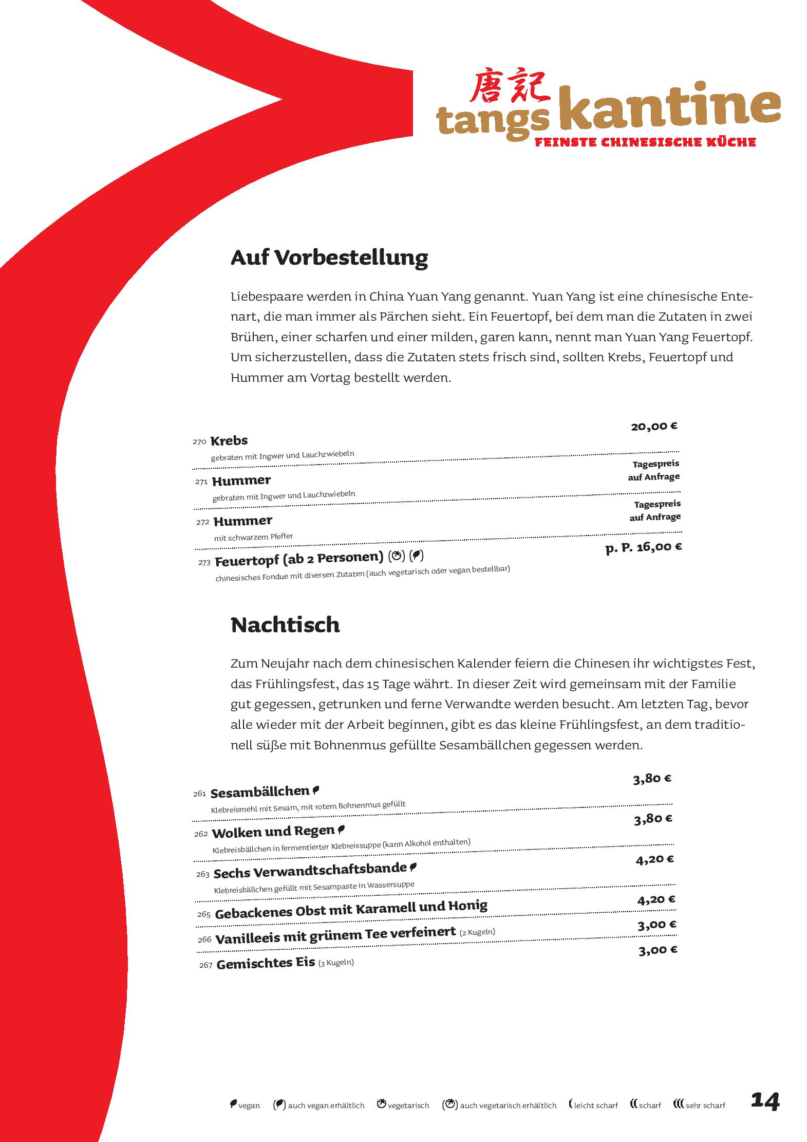 Speisekarte
