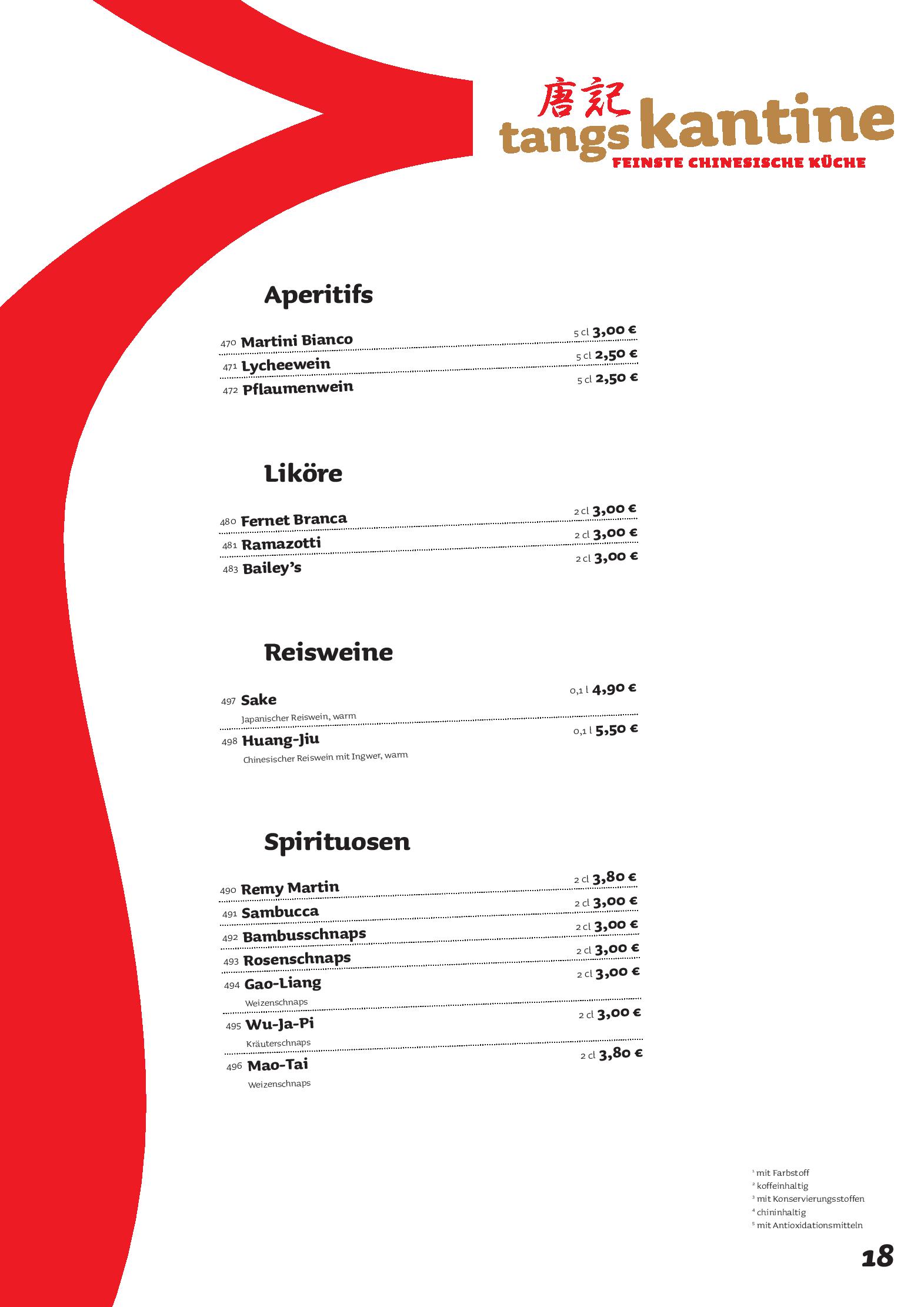 Speisekarte