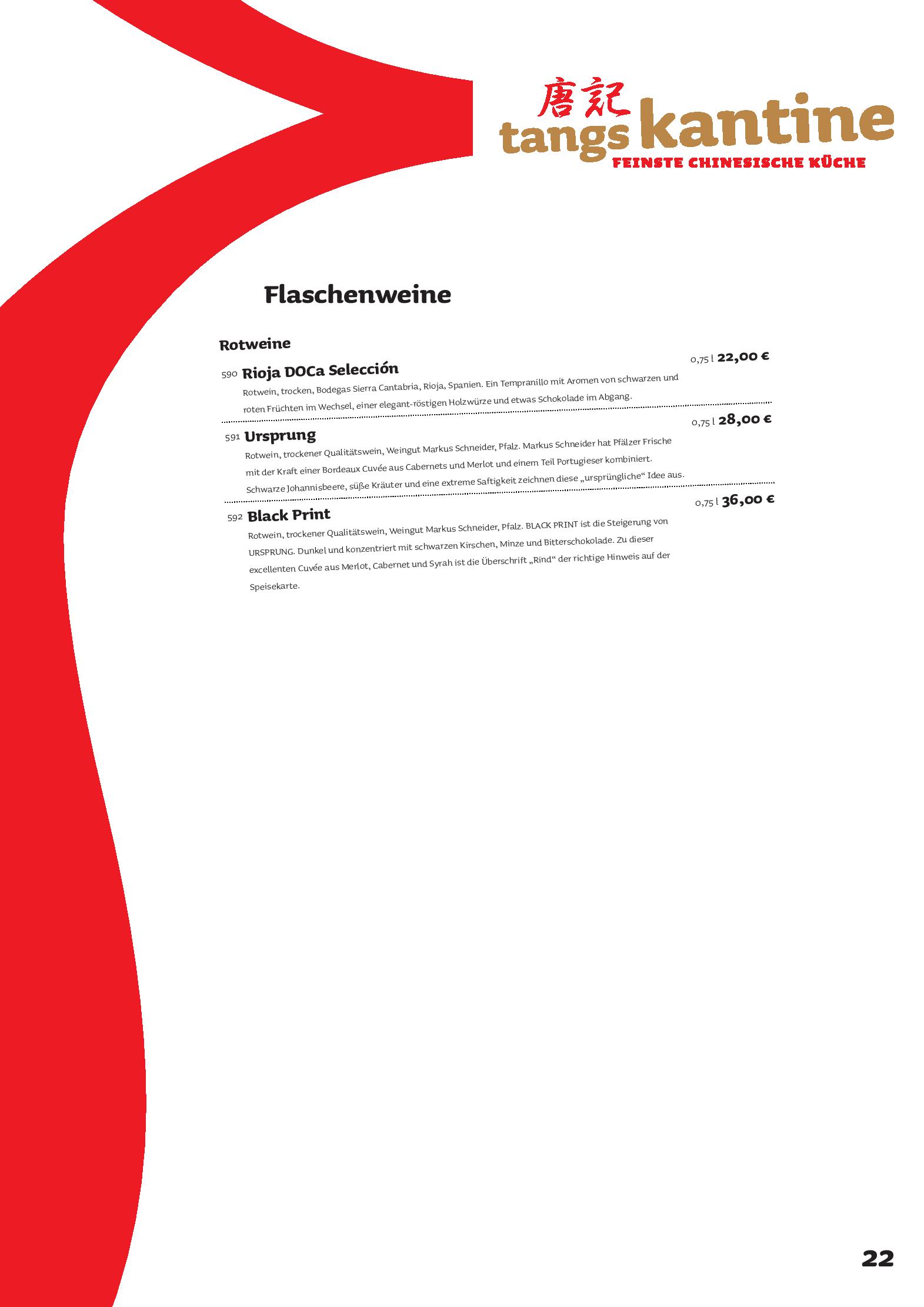 Speisekarte