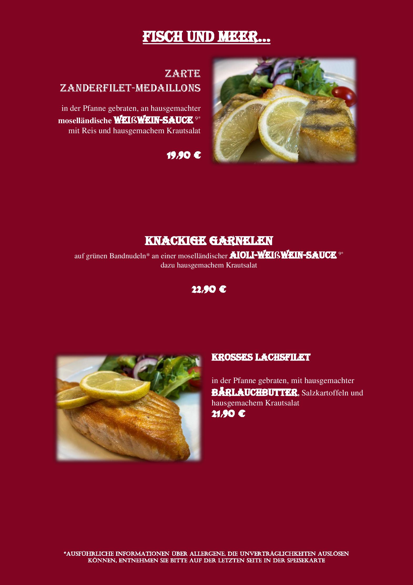 Speisekarte