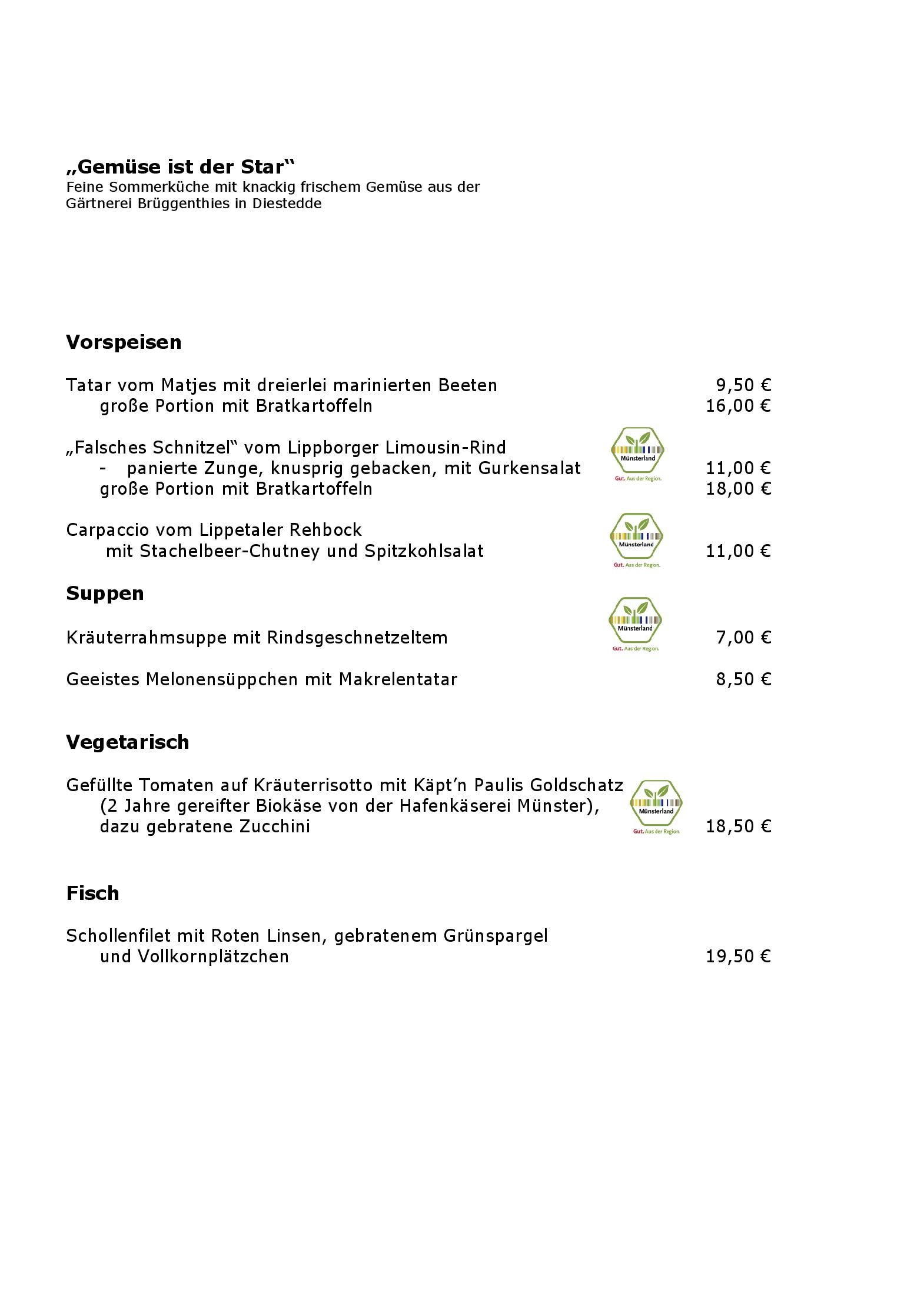 Speisekarte