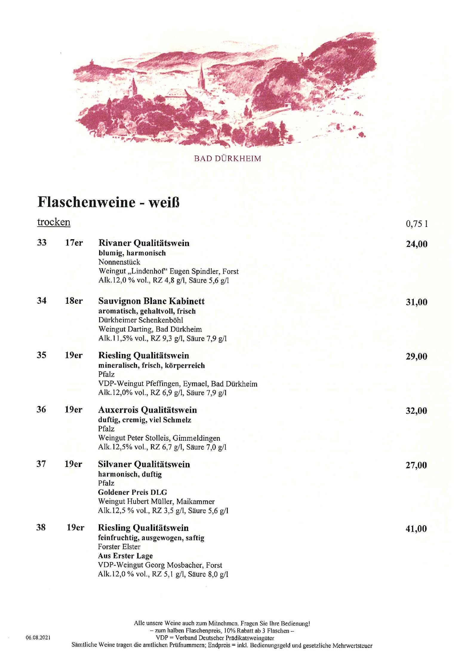Speisekarte
