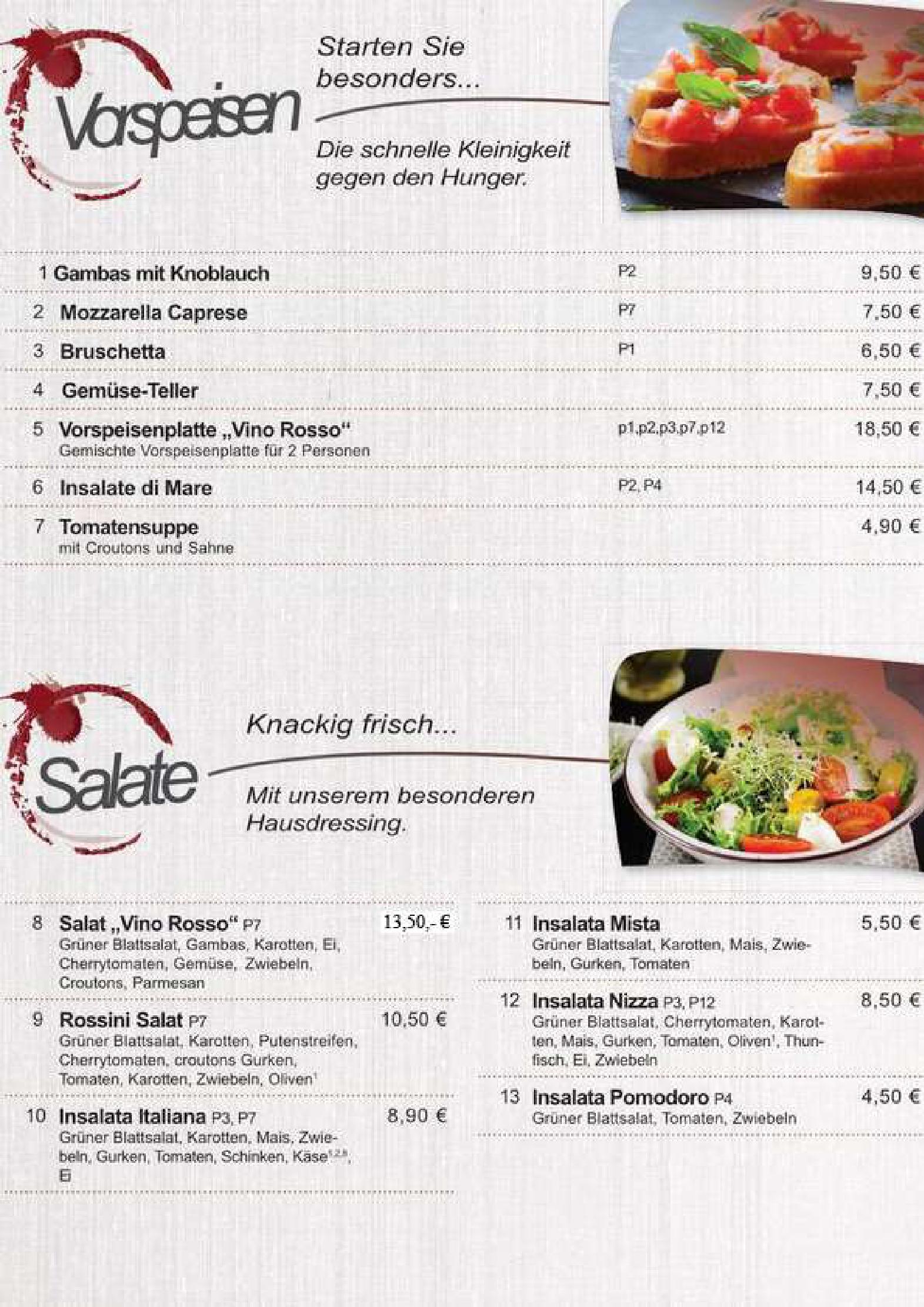 Speisekarte