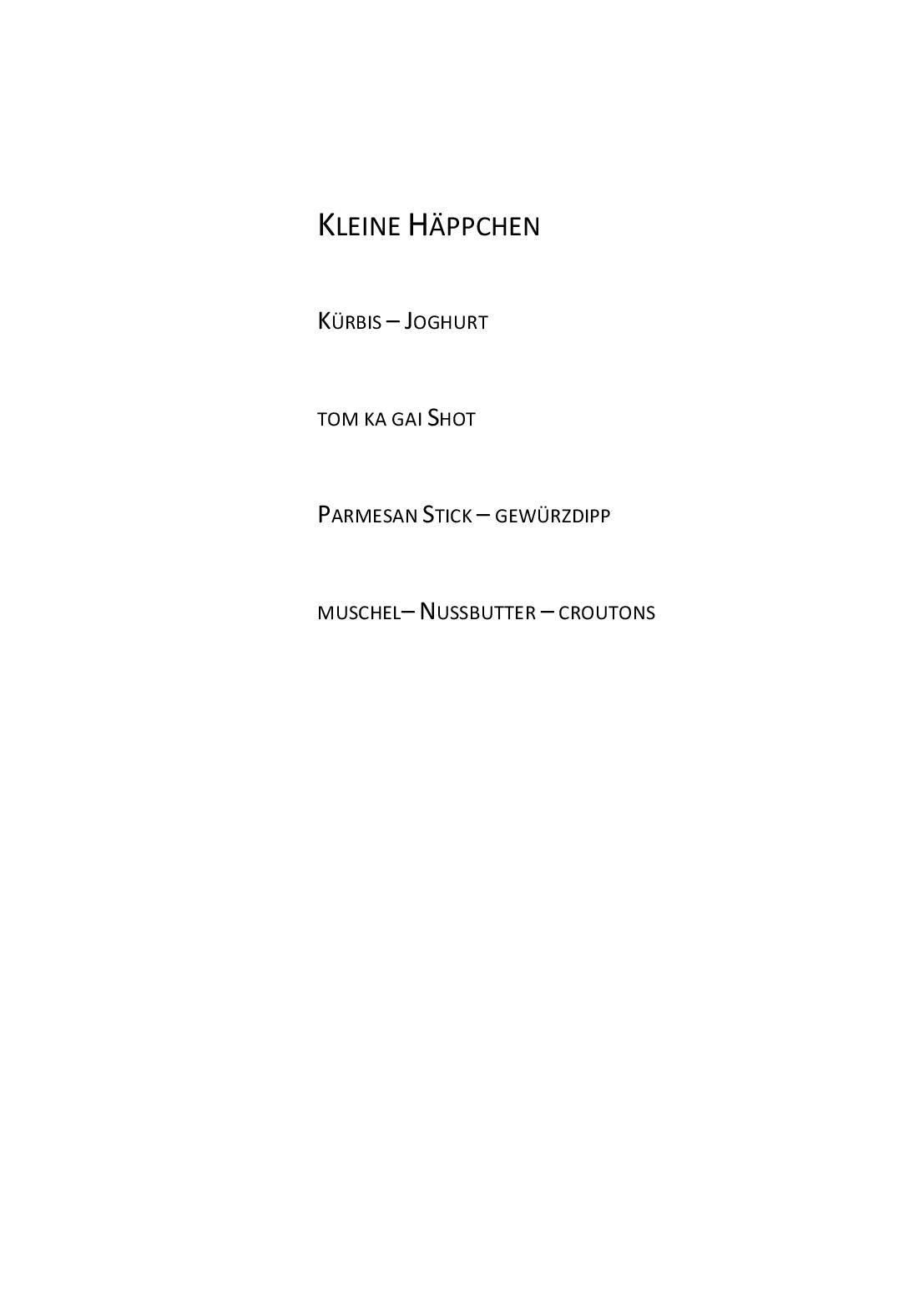 Speisekarte