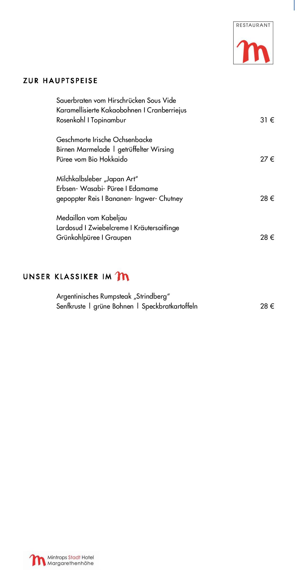 Speisekarte