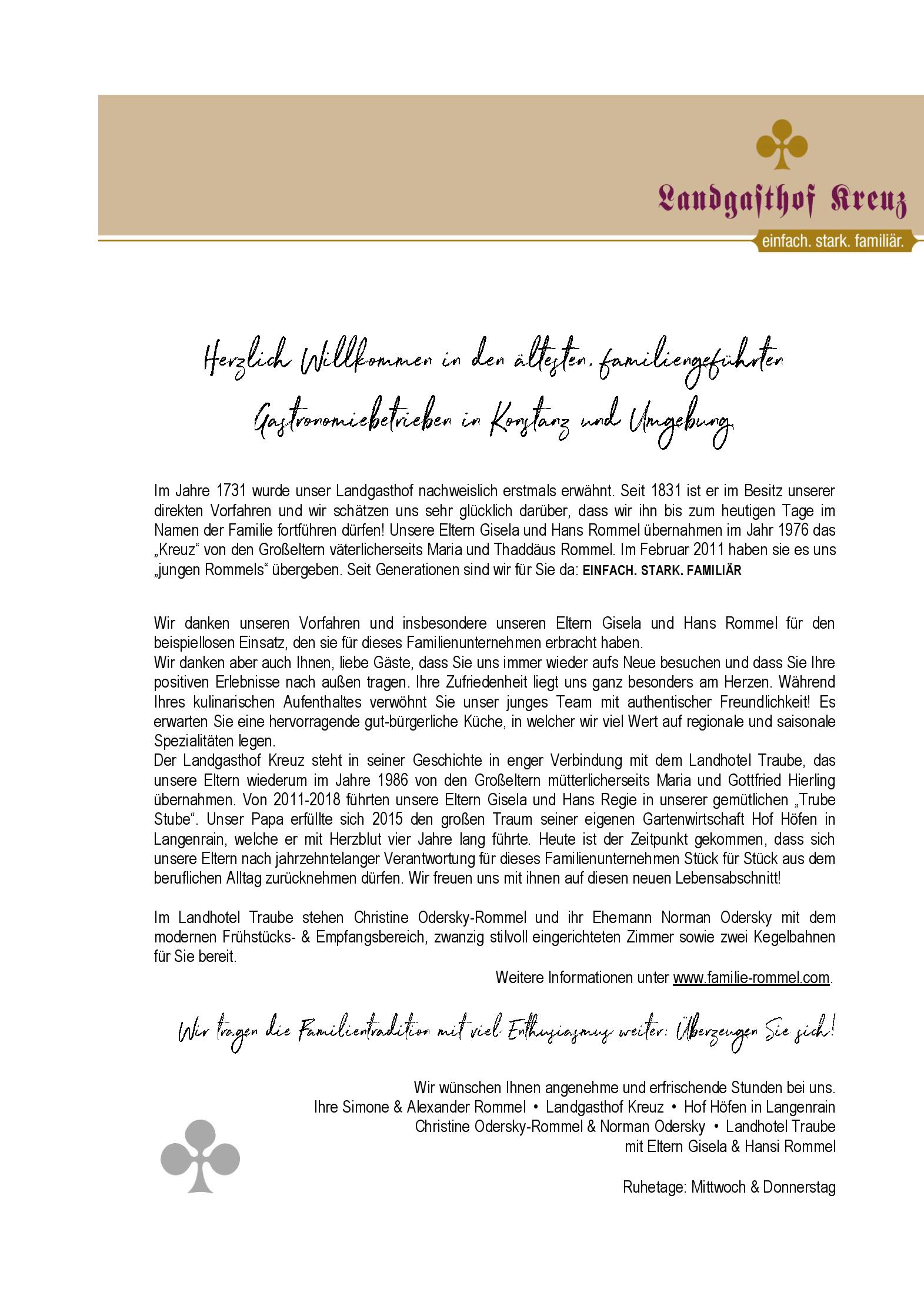 Speisekarte