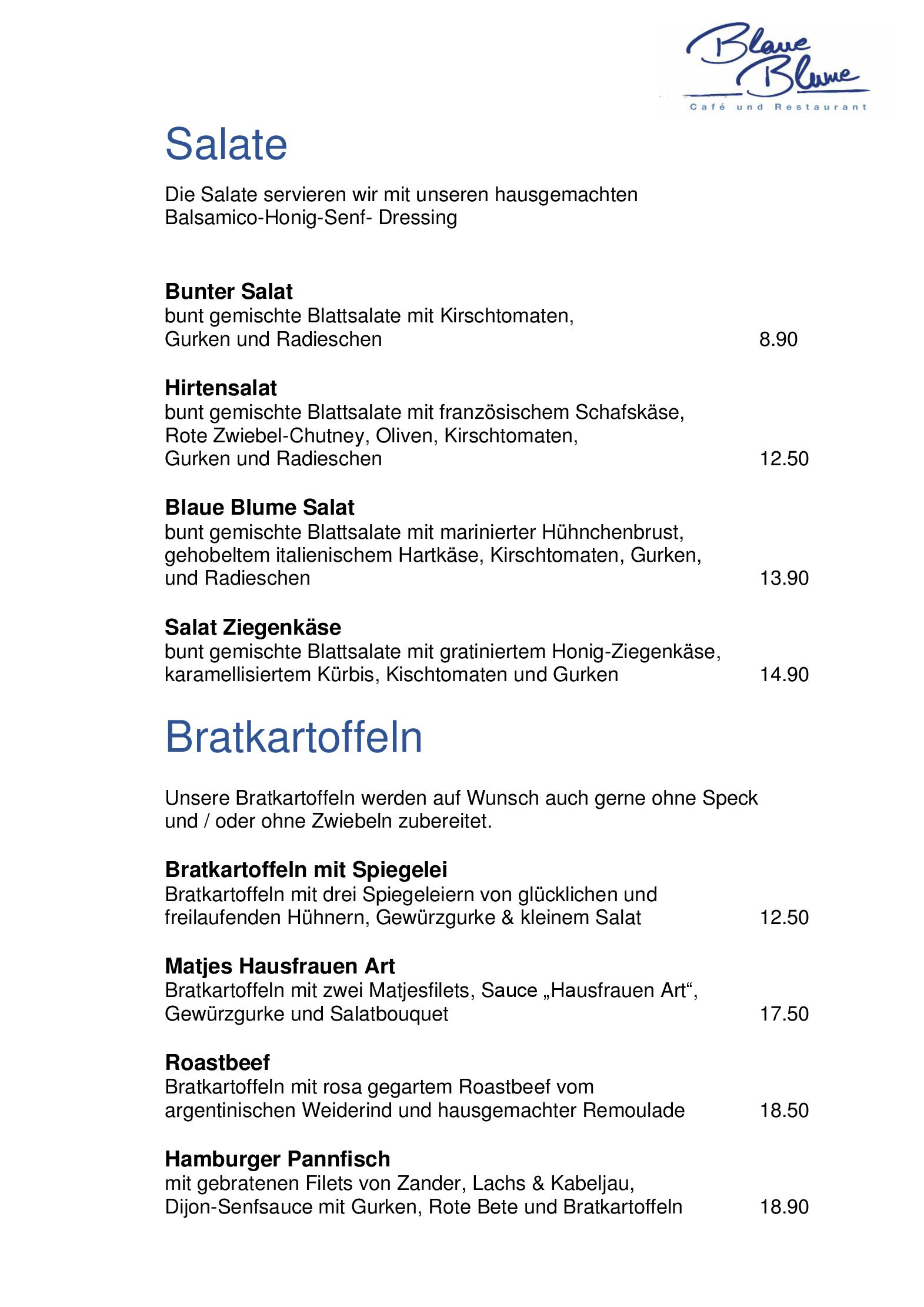 Speisekarte