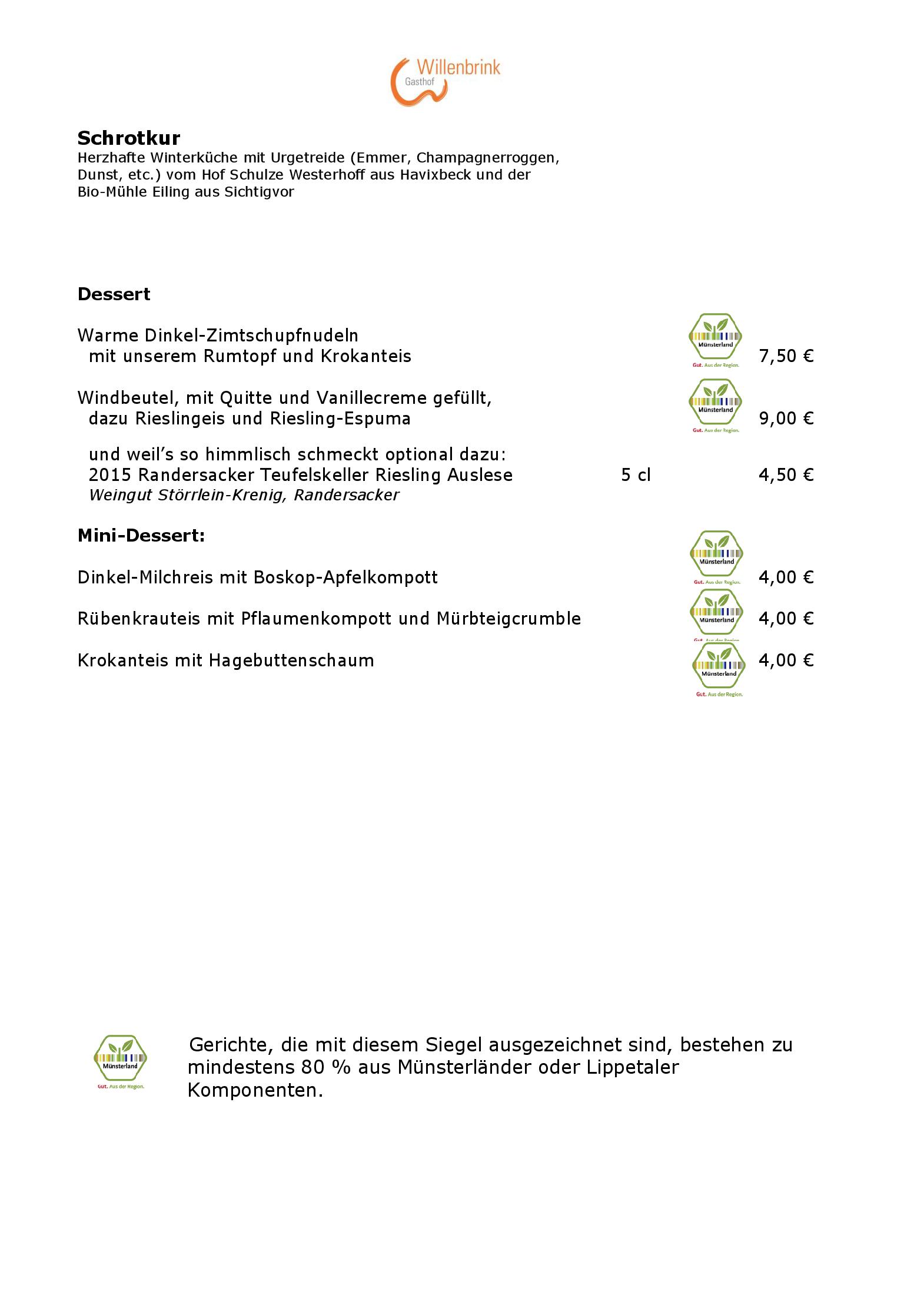 Speisekarte