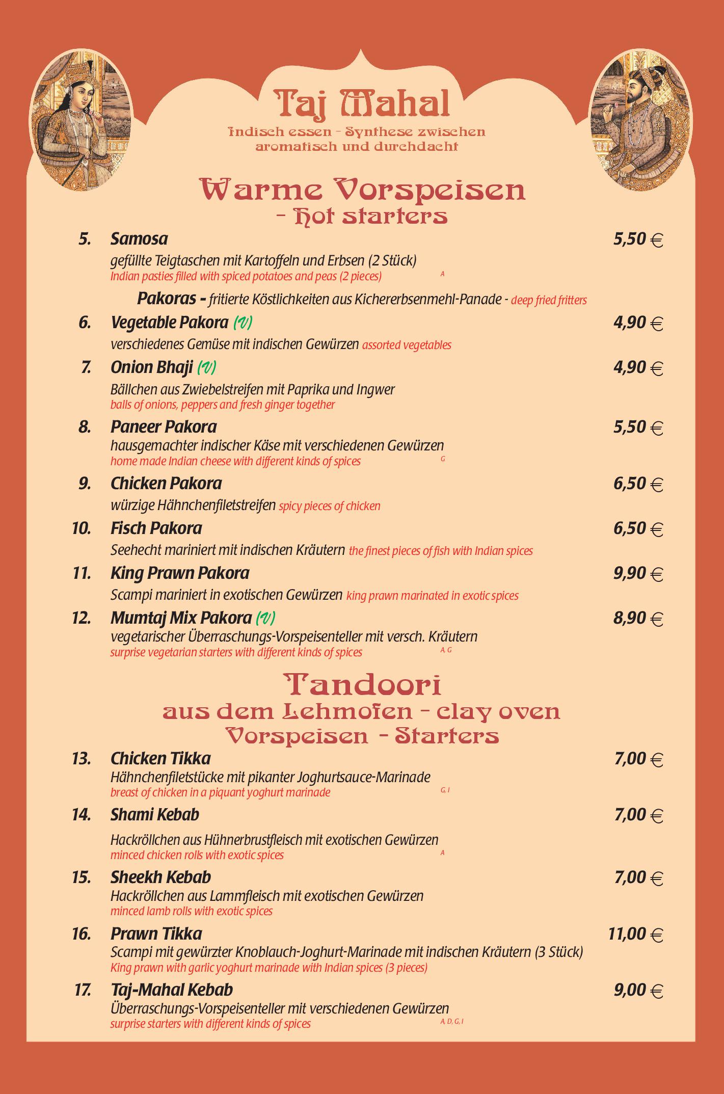 Speisekarte