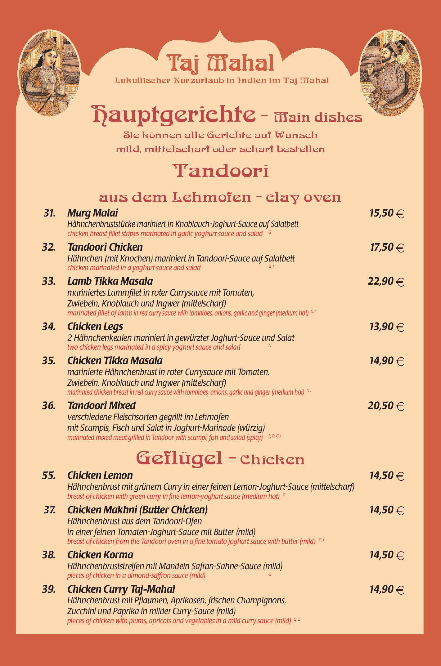 Speisekarte