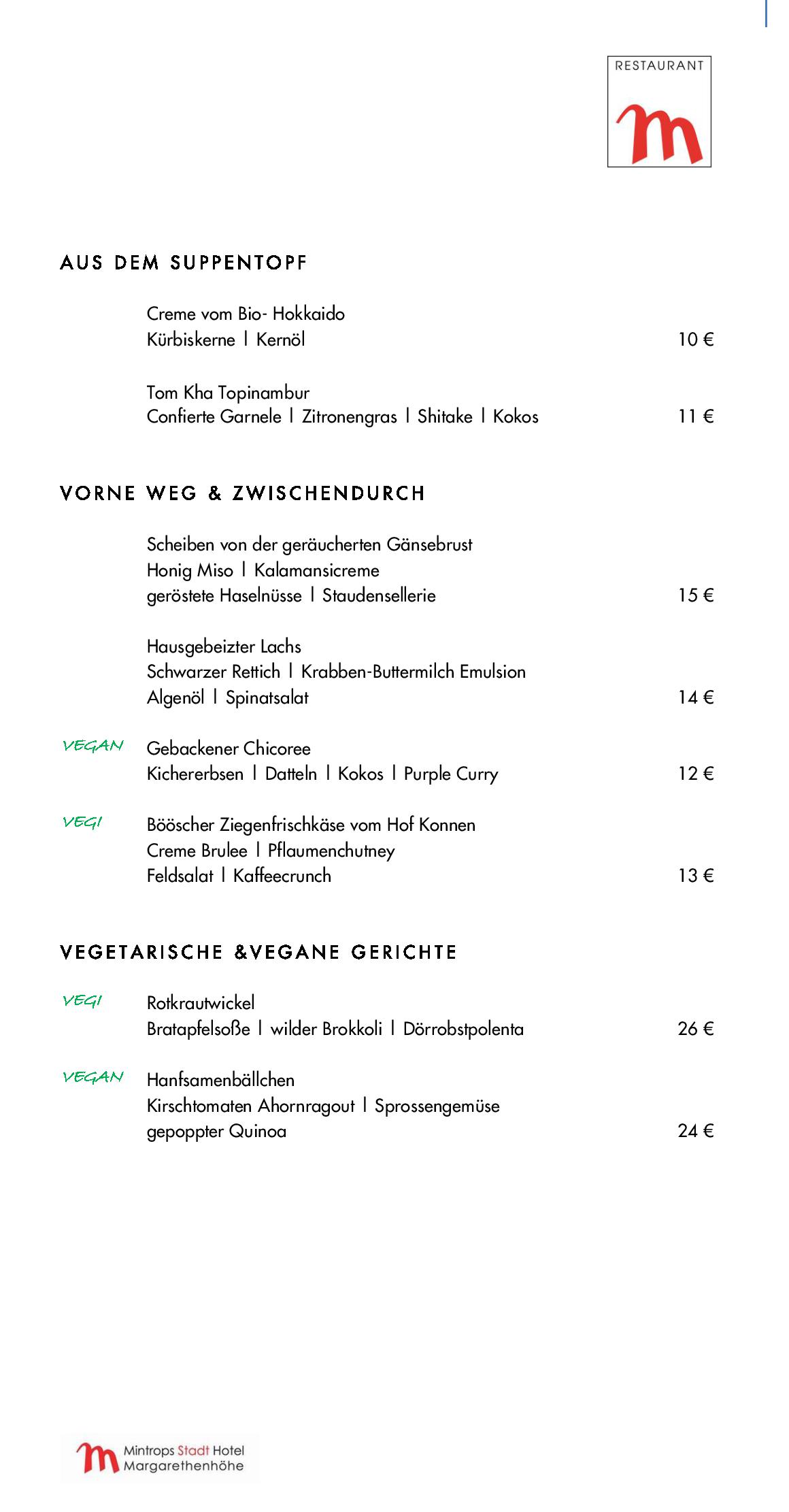 Speisekarte