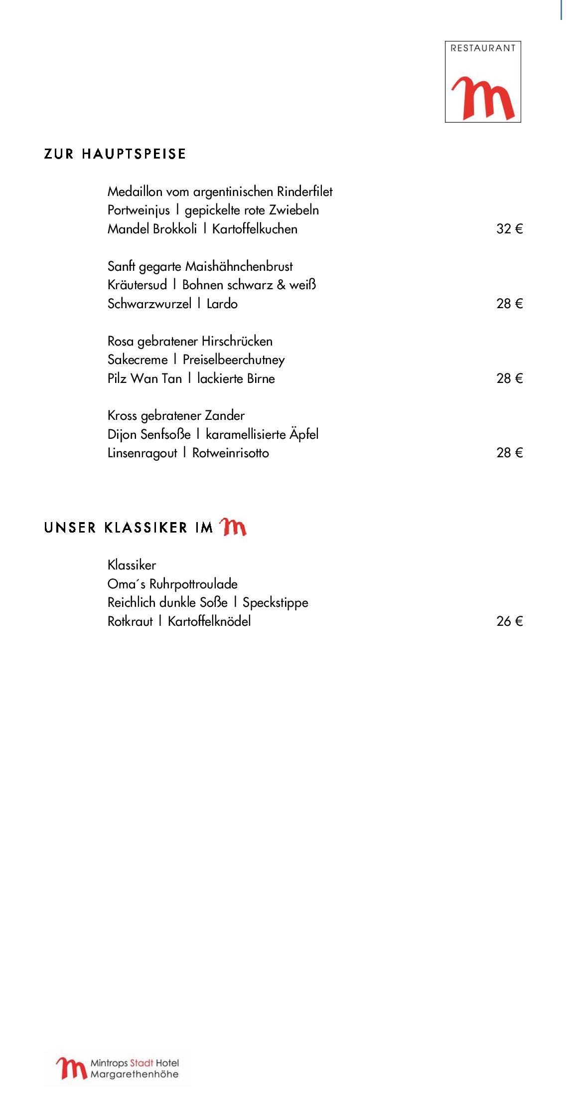 Speisekarte