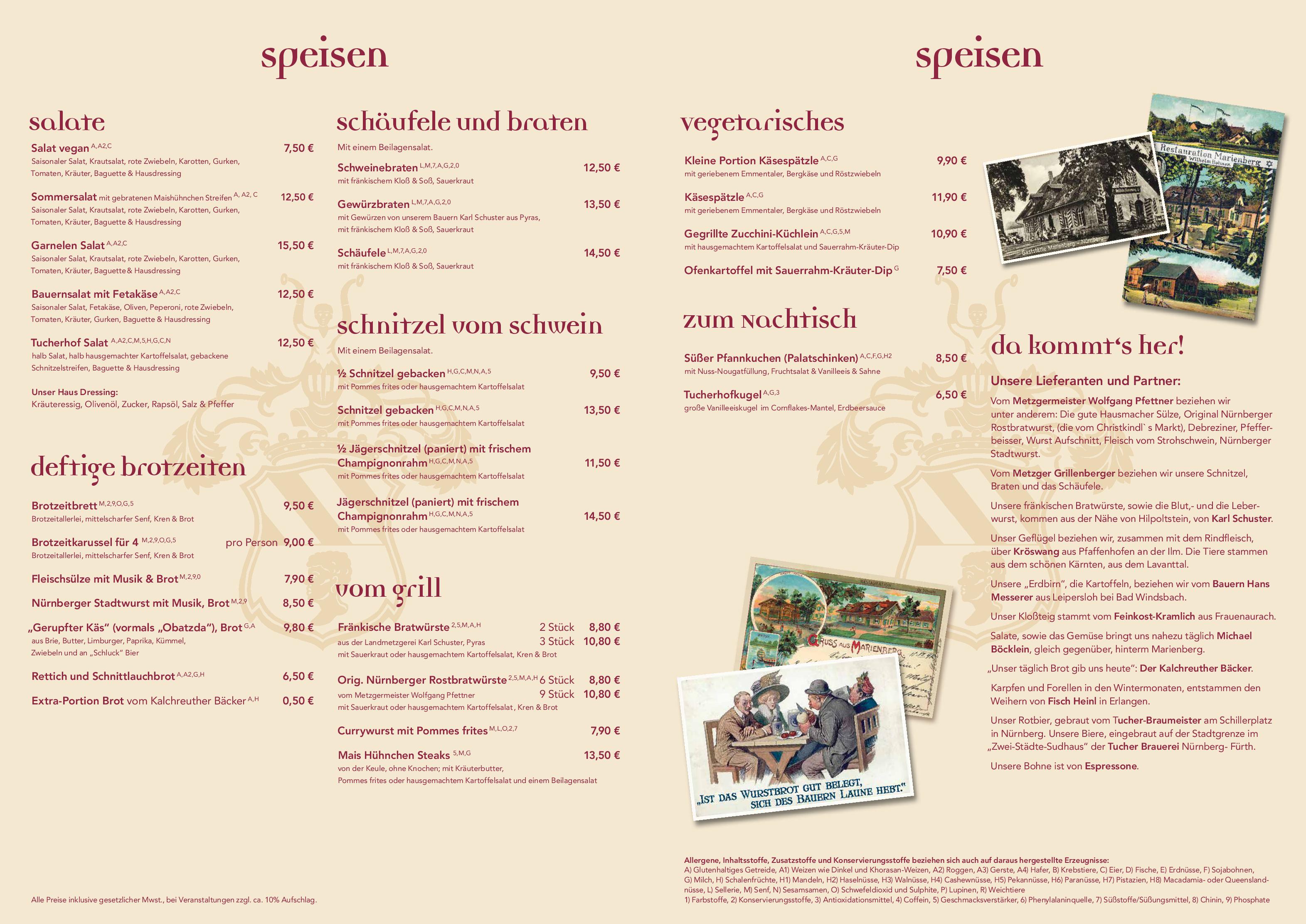 Speisekarte