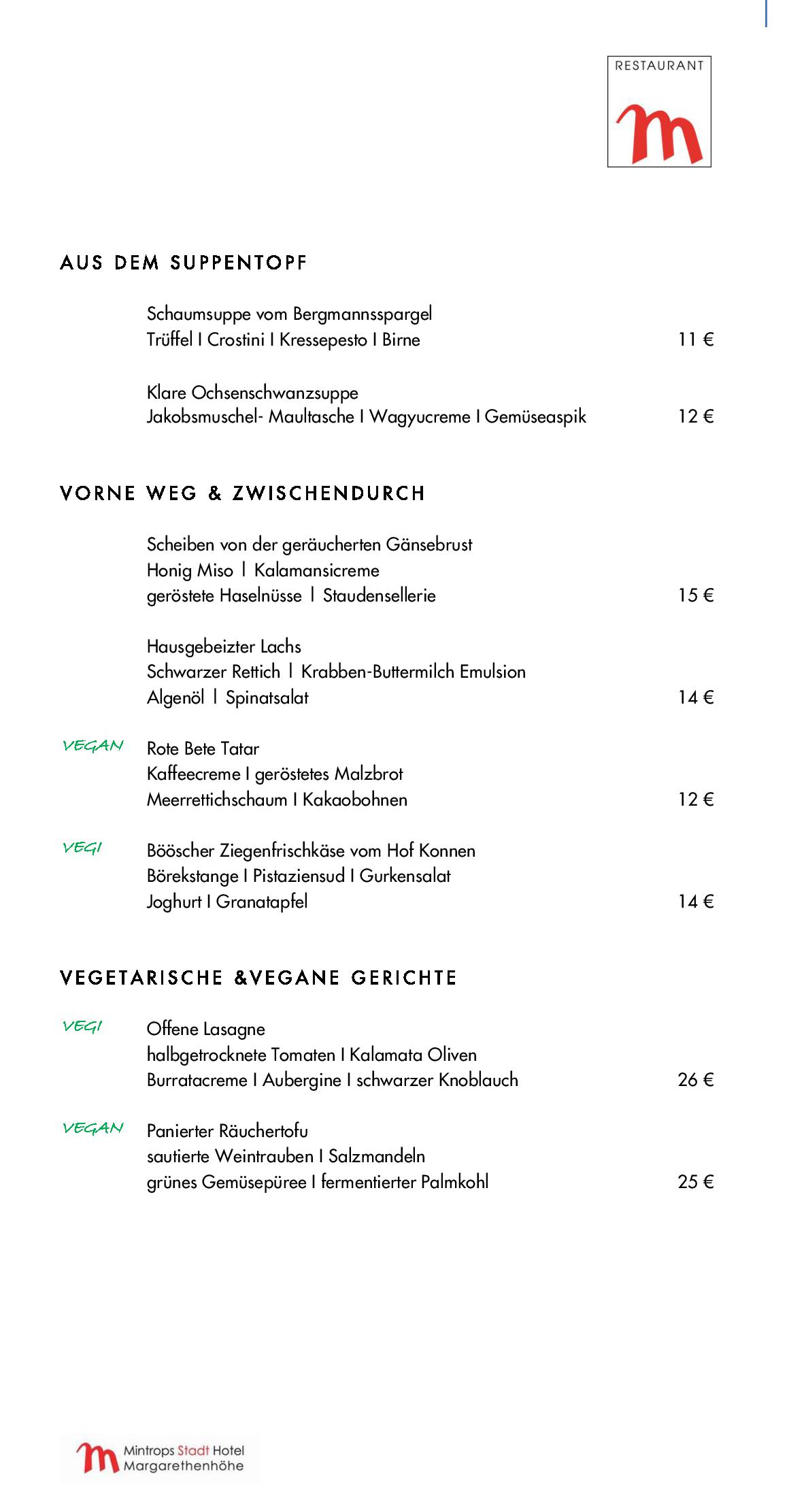Speisekarte
