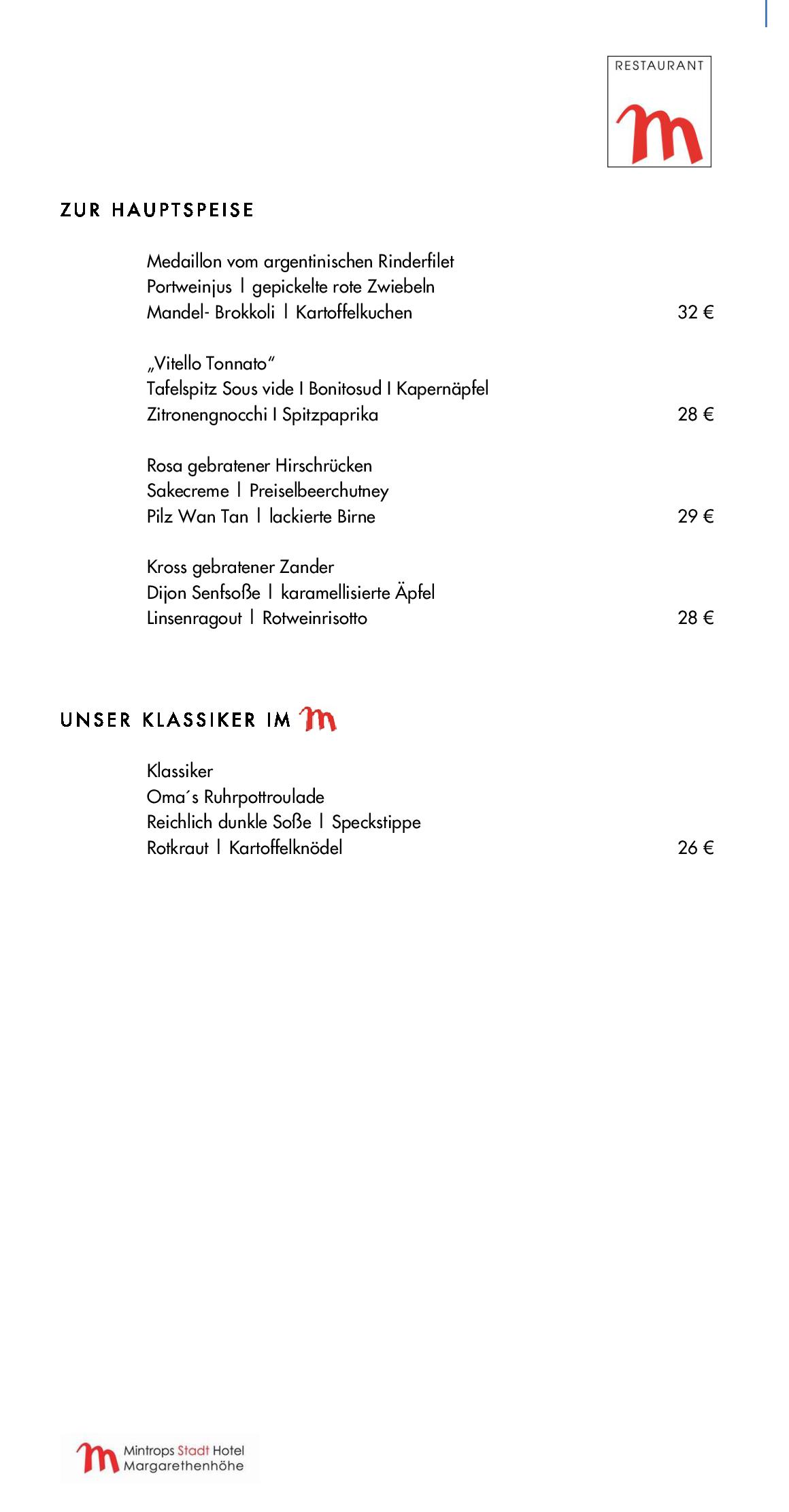 Speisekarte
