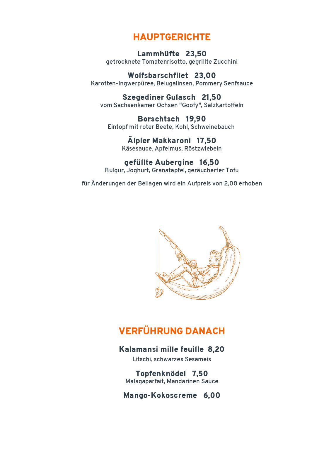 Speisekarte